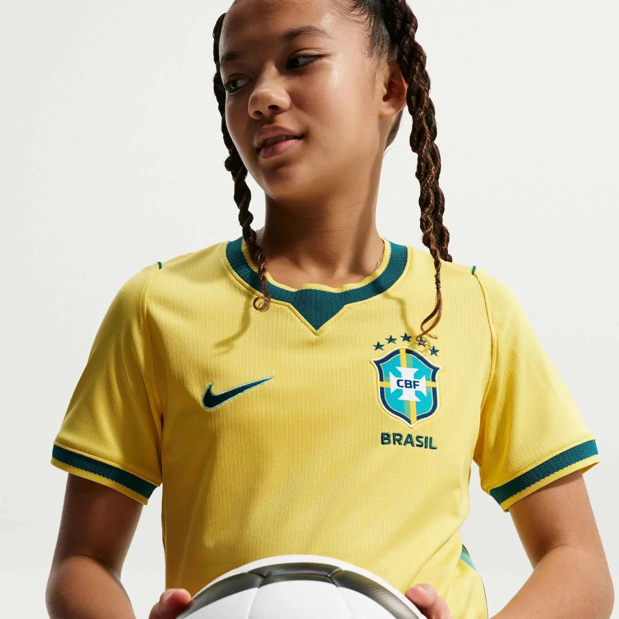 Nike 2026 Brazil Youth Stadium Home Soccer Jersey 6