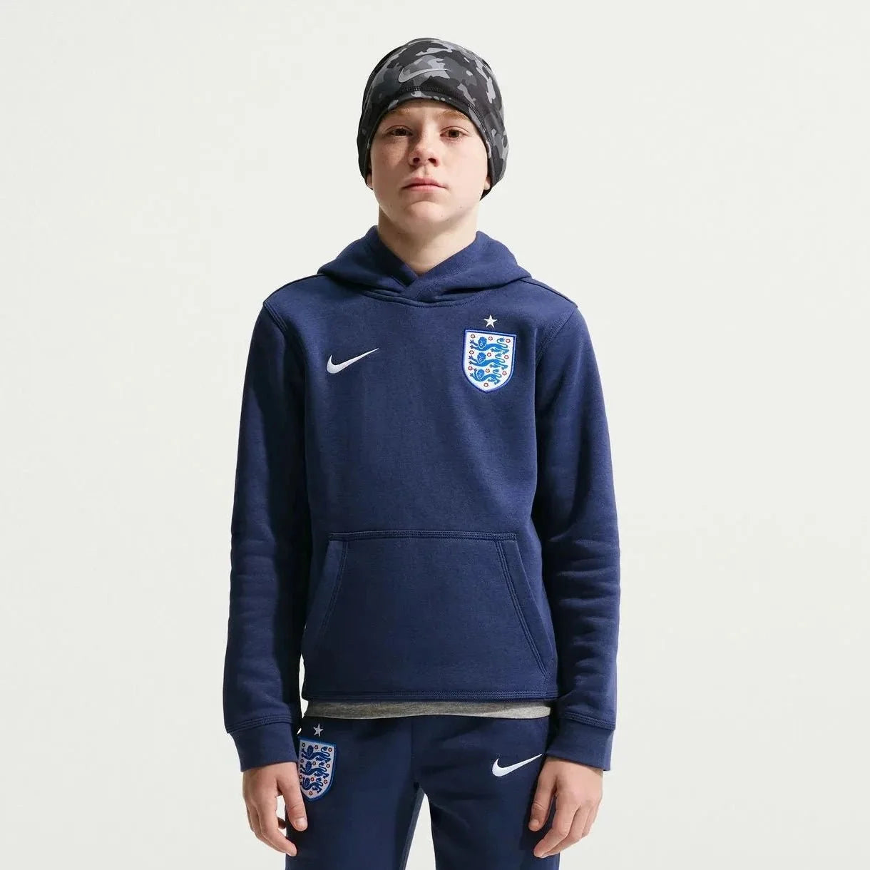 Nike 2026 England Youth Club Pullover Hoodie 1