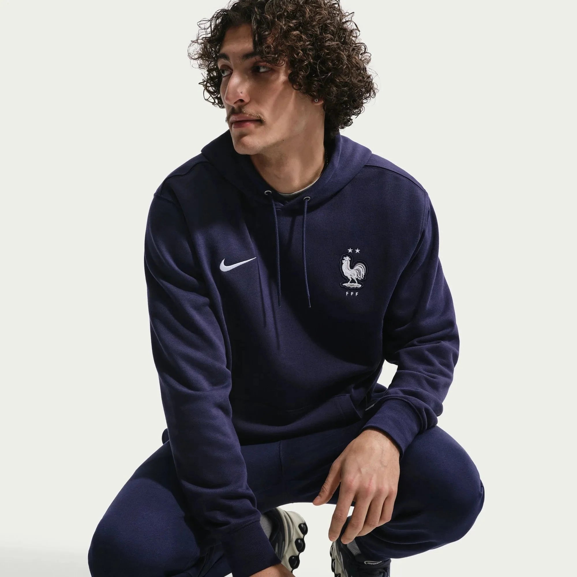Nike 2026 France Men's Club French Terry Pullover Hoodie 3