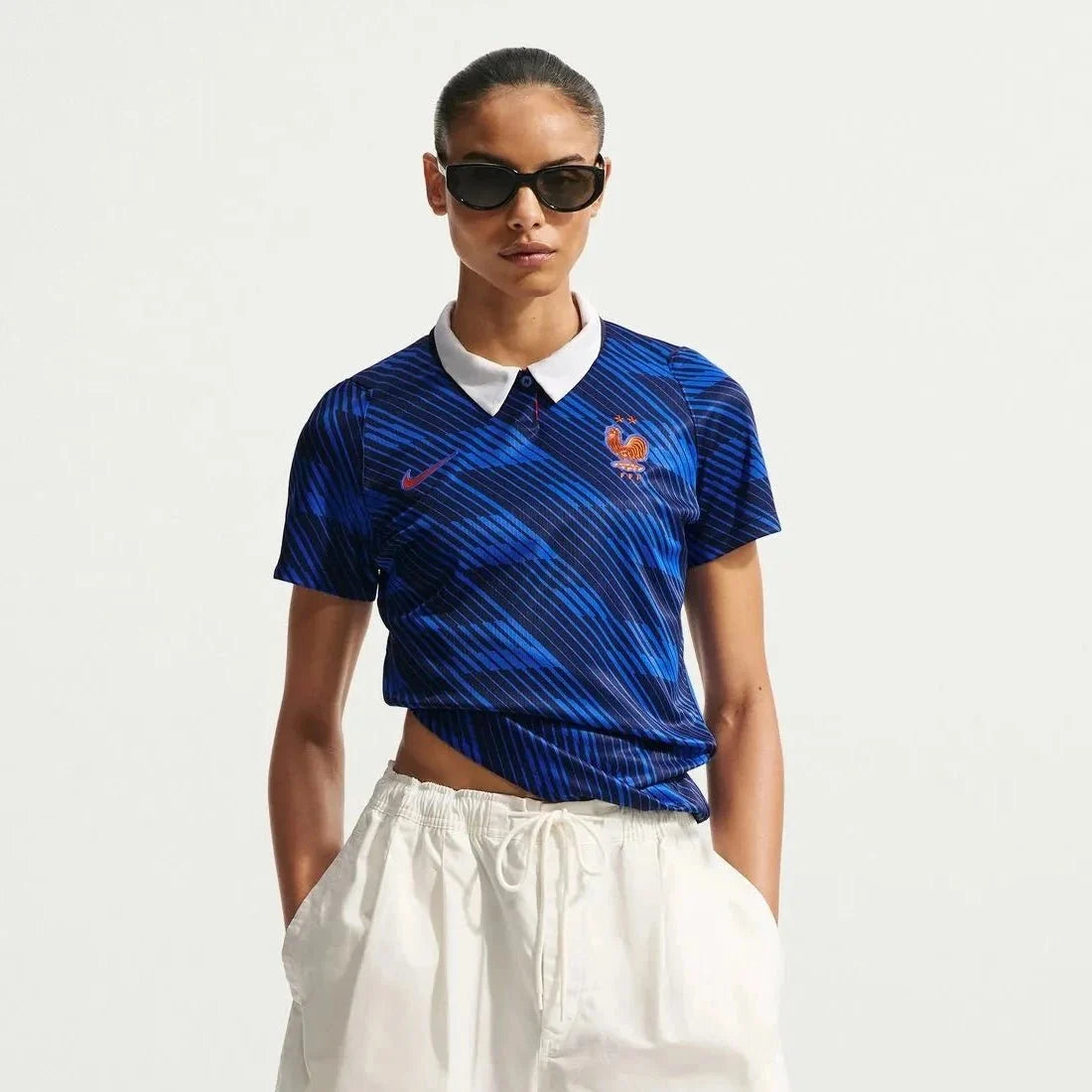 Nike 2026 France Women's Stadium Home Soccer Jersey 4