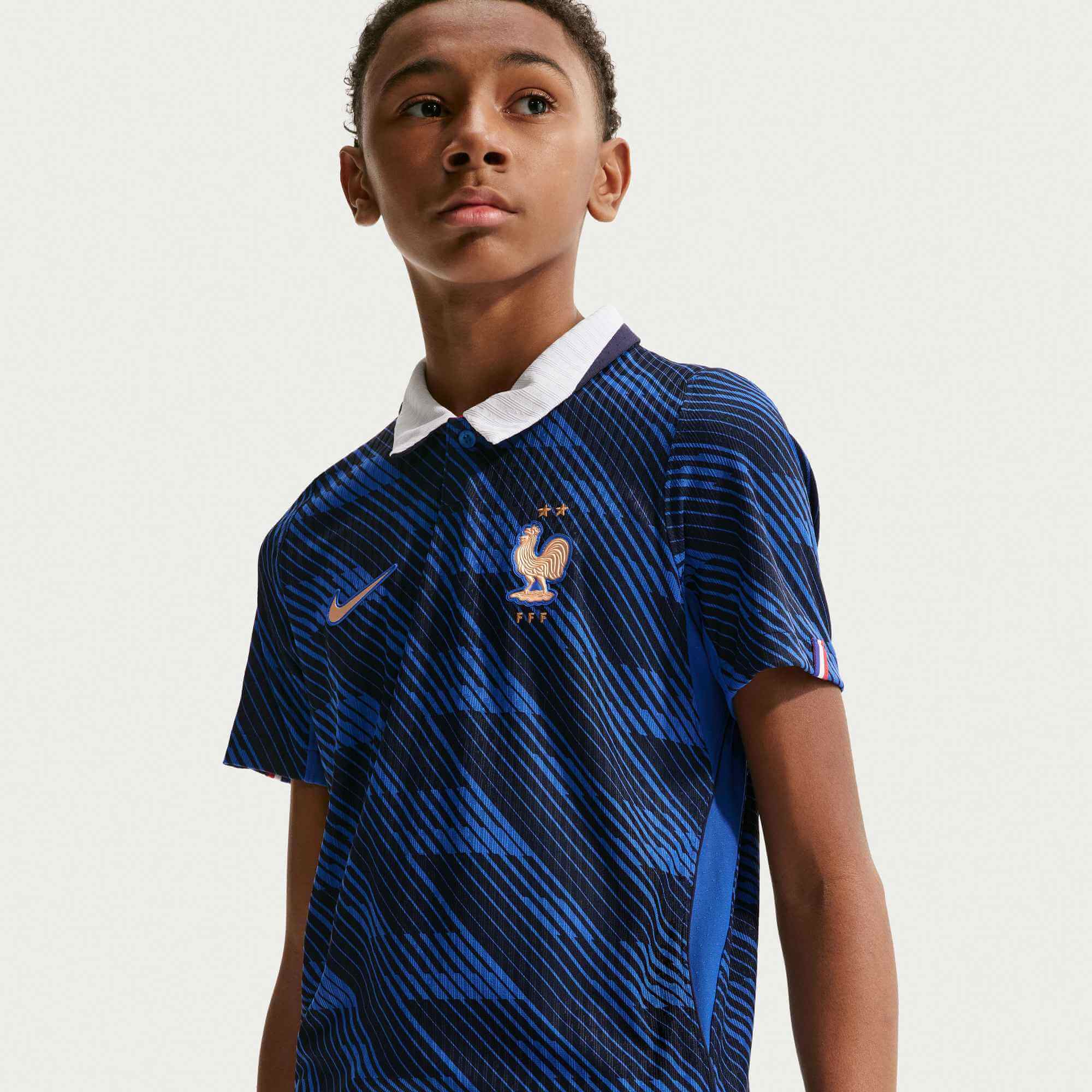 Nike 2026 France Youth Authentic Home Soccer Jersey 4