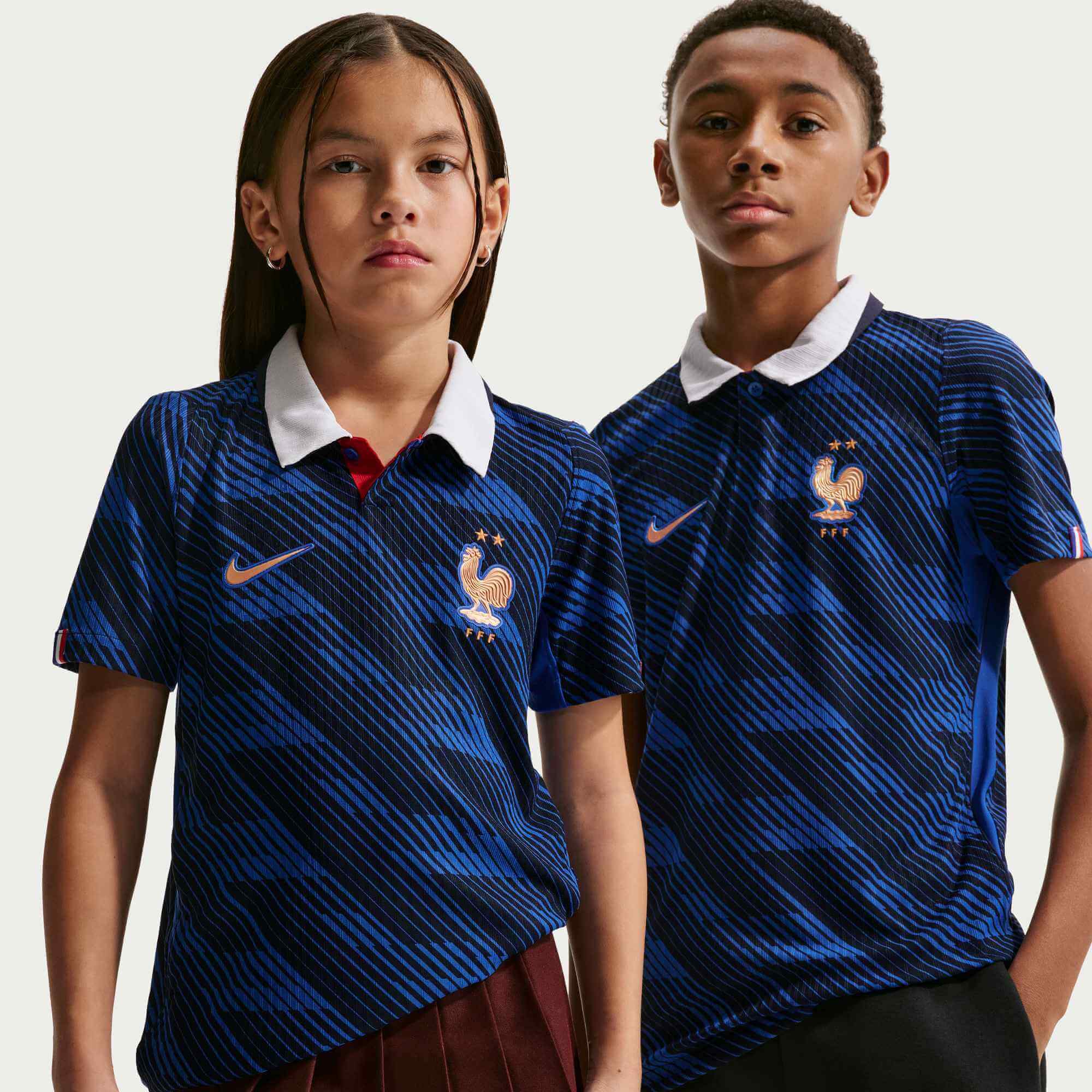 Nike 2026 France Youth Authentic Home Soccer Jersey 3