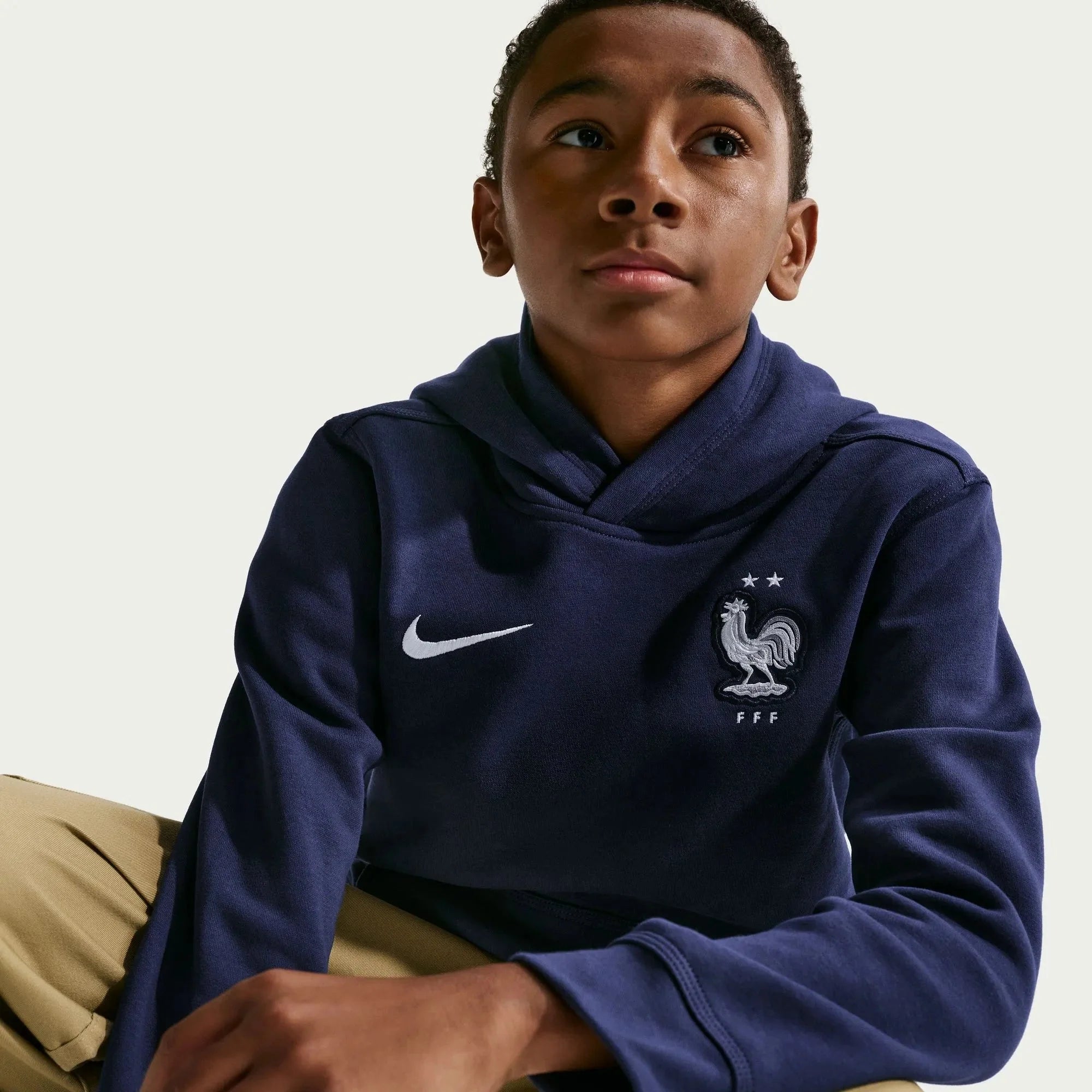 Nike 2026 France Youth Club Pullover Hoodie 4