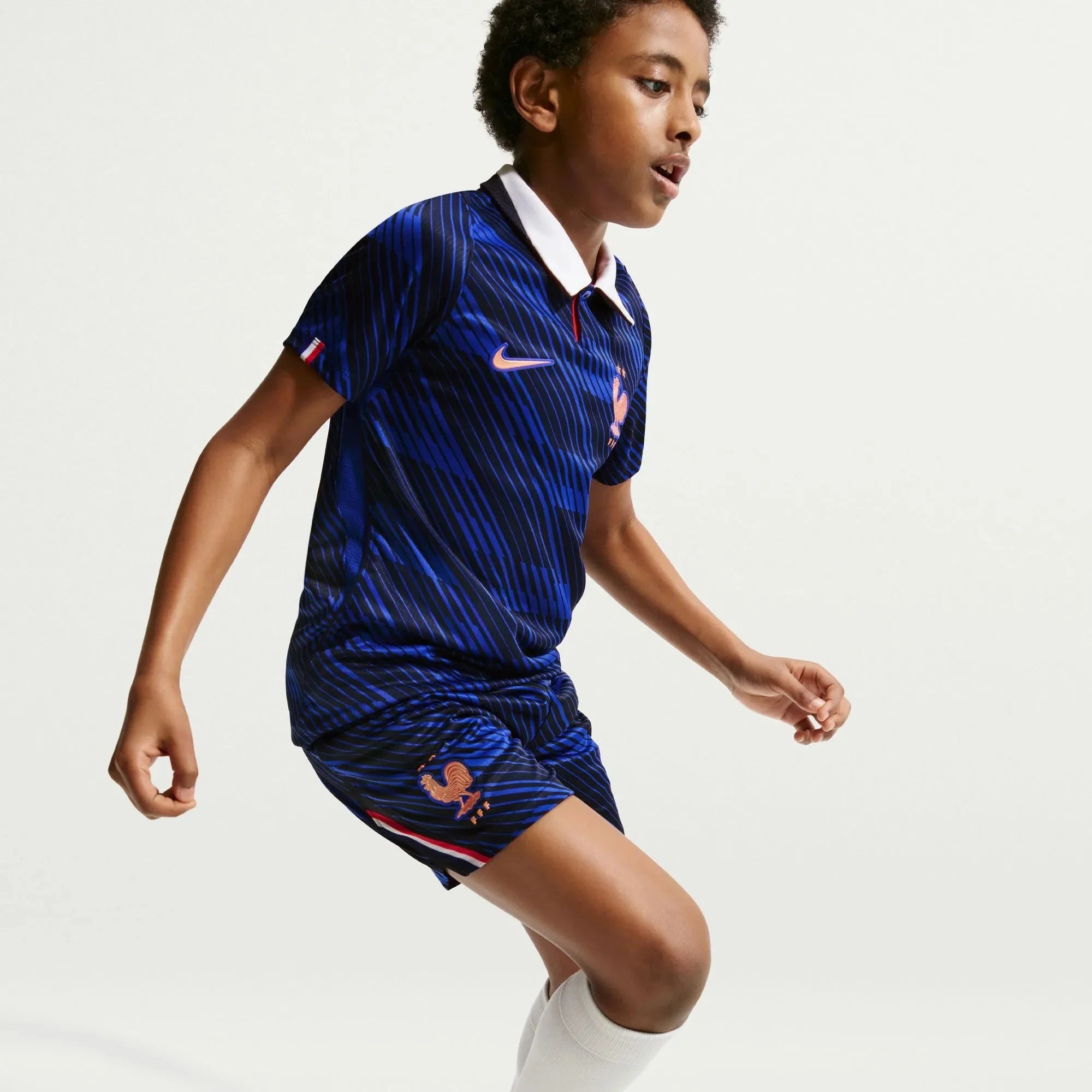 Nike 2026 France Youth Stadium Home Shorts 3