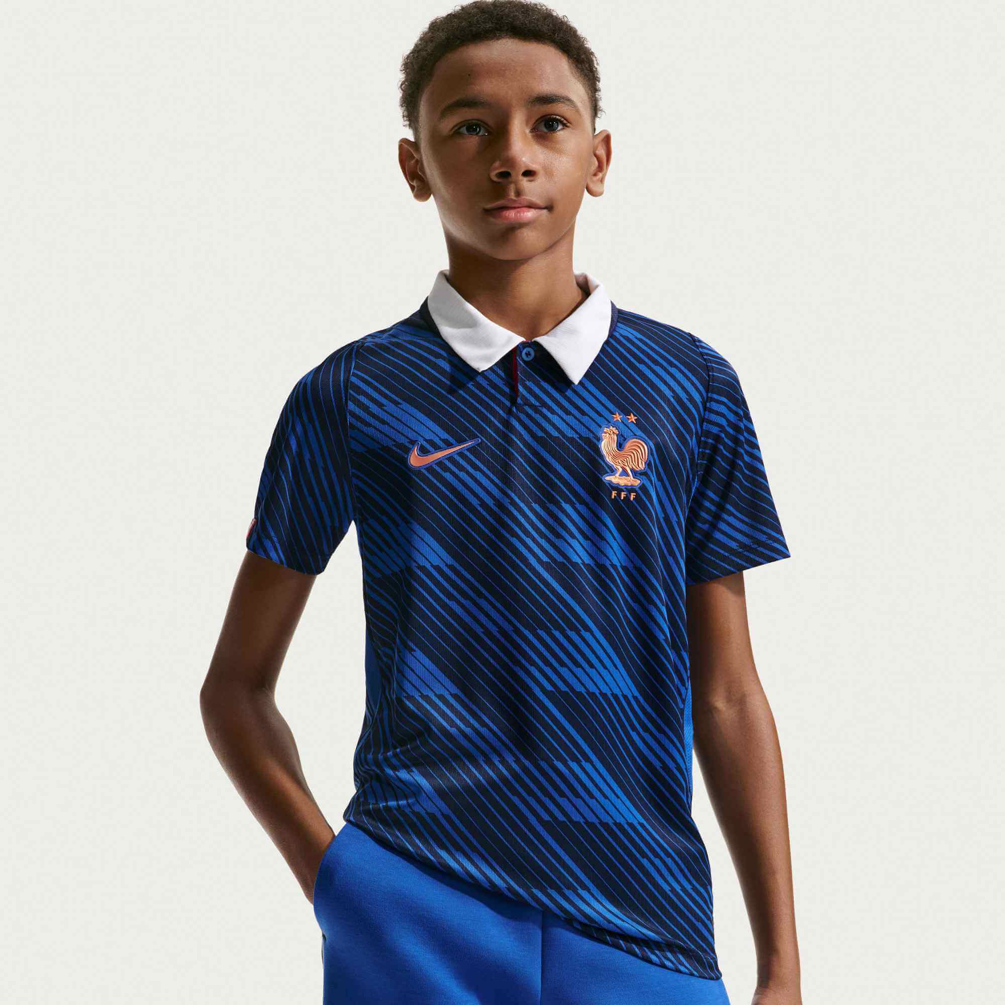 Nike 2026 France Youth Stadium Home Soccer Jersey 4