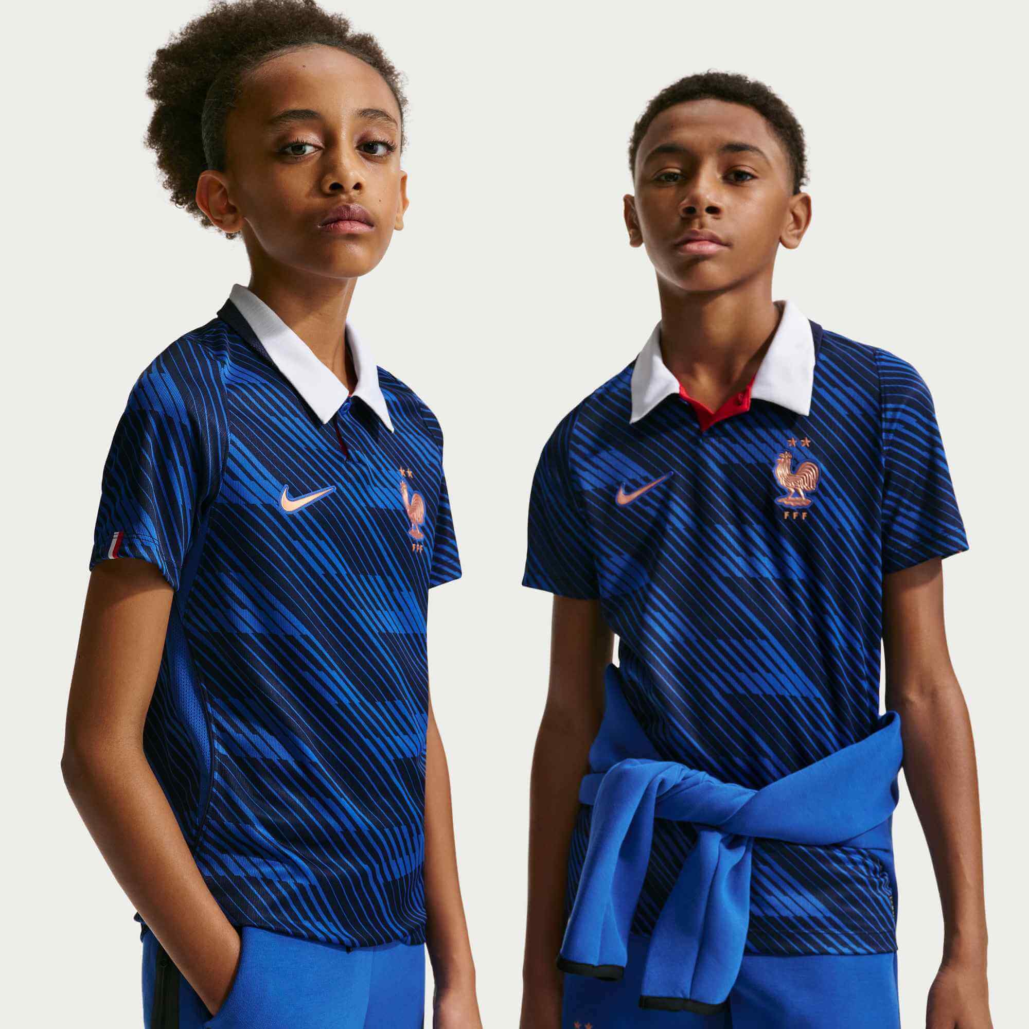 Nike 2026 France Youth Stadium Home Soccer Jersey 3