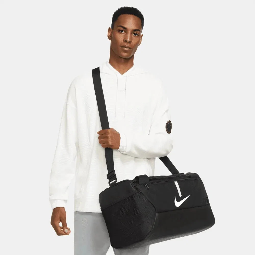 Nike Academy Team Small Duffel  Bag - Black-White 9