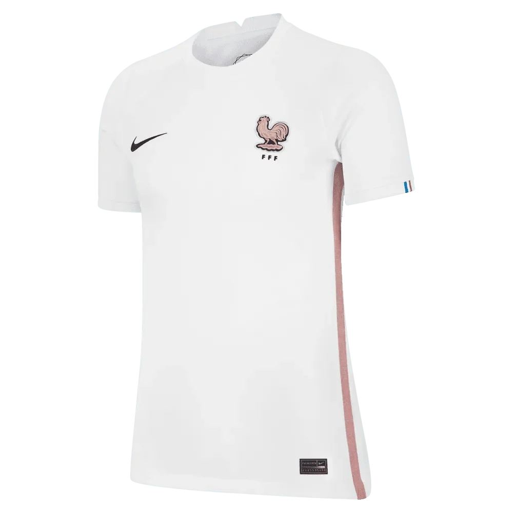 Nike France Women's EC22 Away Jersey - White-Pink Glaze 1