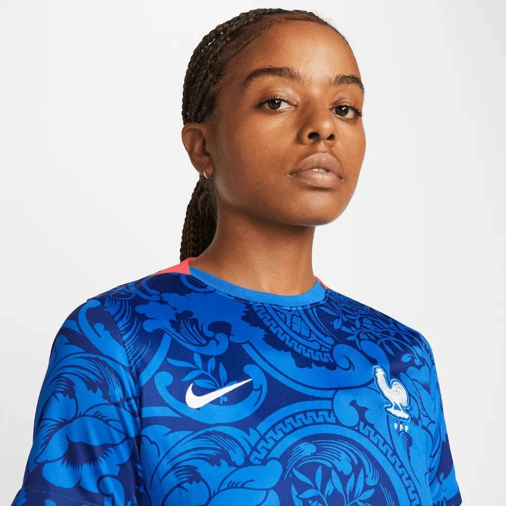 Nike France Women's EC22 Home Jersey - Hyper Cobalt-Siren Red 5
