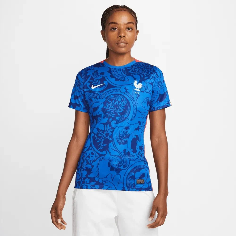 Nike France Women's EC22 Home Jersey - Hyper Cobalt-Siren Red 3