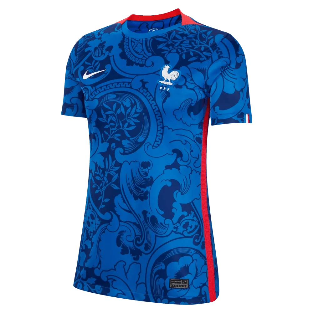 Nike France Women's EC22 Home Jersey - Hyper Cobalt-Siren Red 1