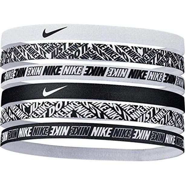 Nike Printed 6 PK Headband -White-Black 1
