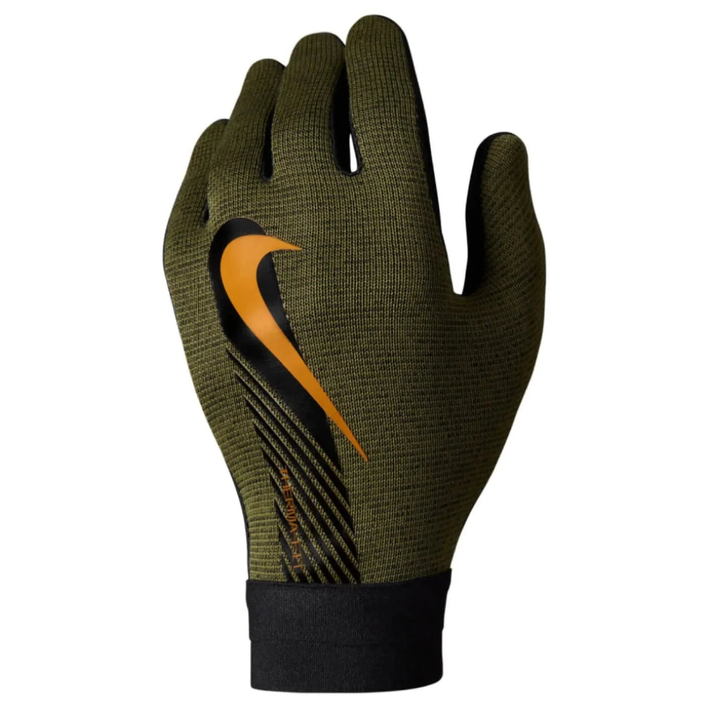 Nike Youth Academy Therma-Fit Gloves - Dark Green-Black Orange 1