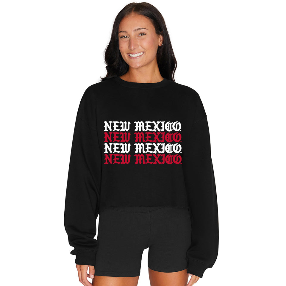 New Mexico Lobos Gothic Crewneck | lojobands