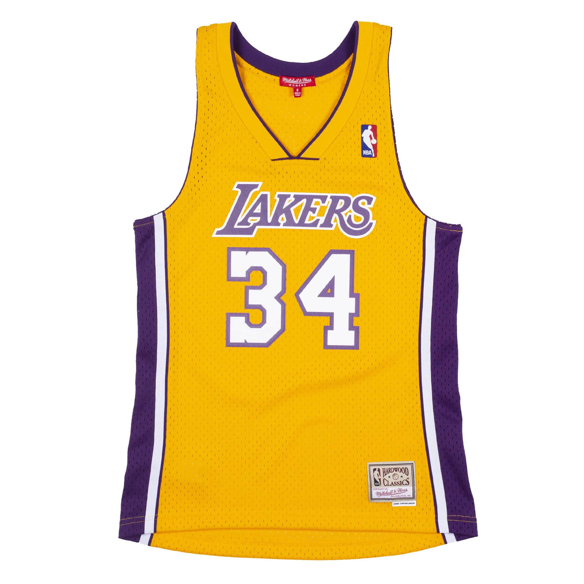 Los Angeles Lakers - NBA Women's Swingman Shaquille O'Neal 99' Yellow Jersey 1