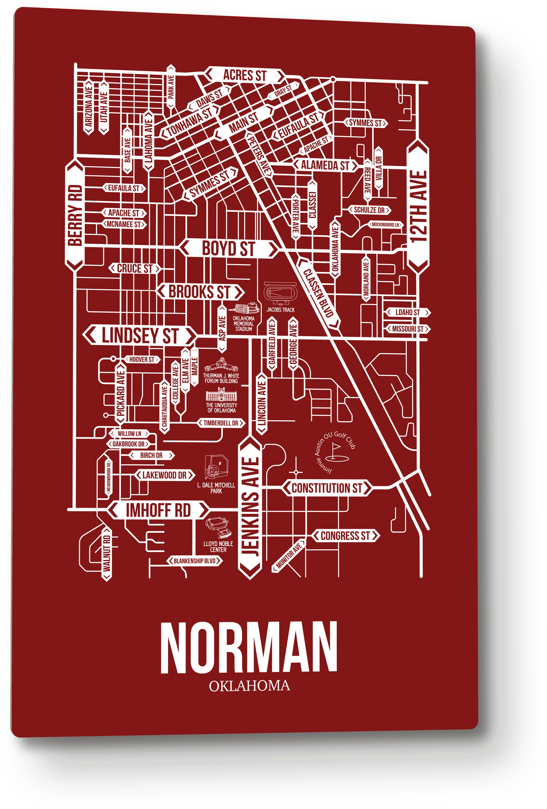Norman, Oklahoma street map 1