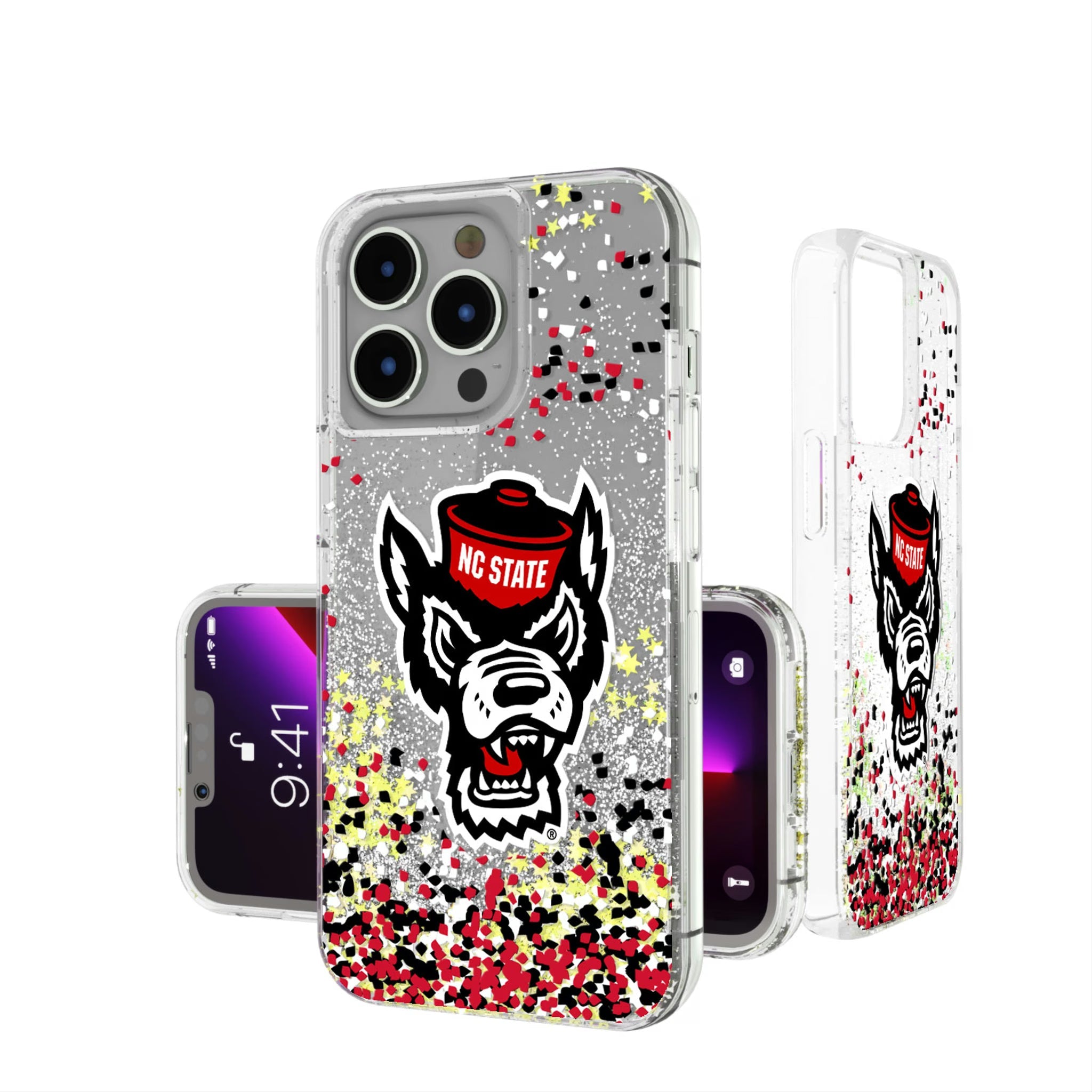 North Carolina State University Wolfpack Confetti Glitter Phone Case 10