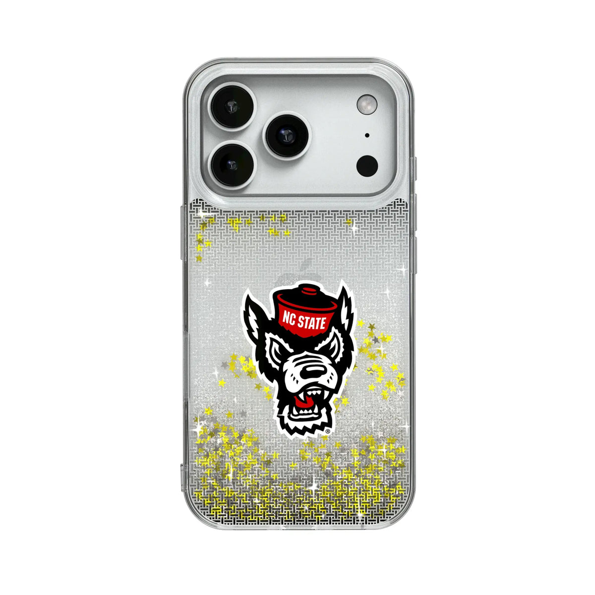 North Carolina State University Wolfpack Linen Glitter Phone Case 18