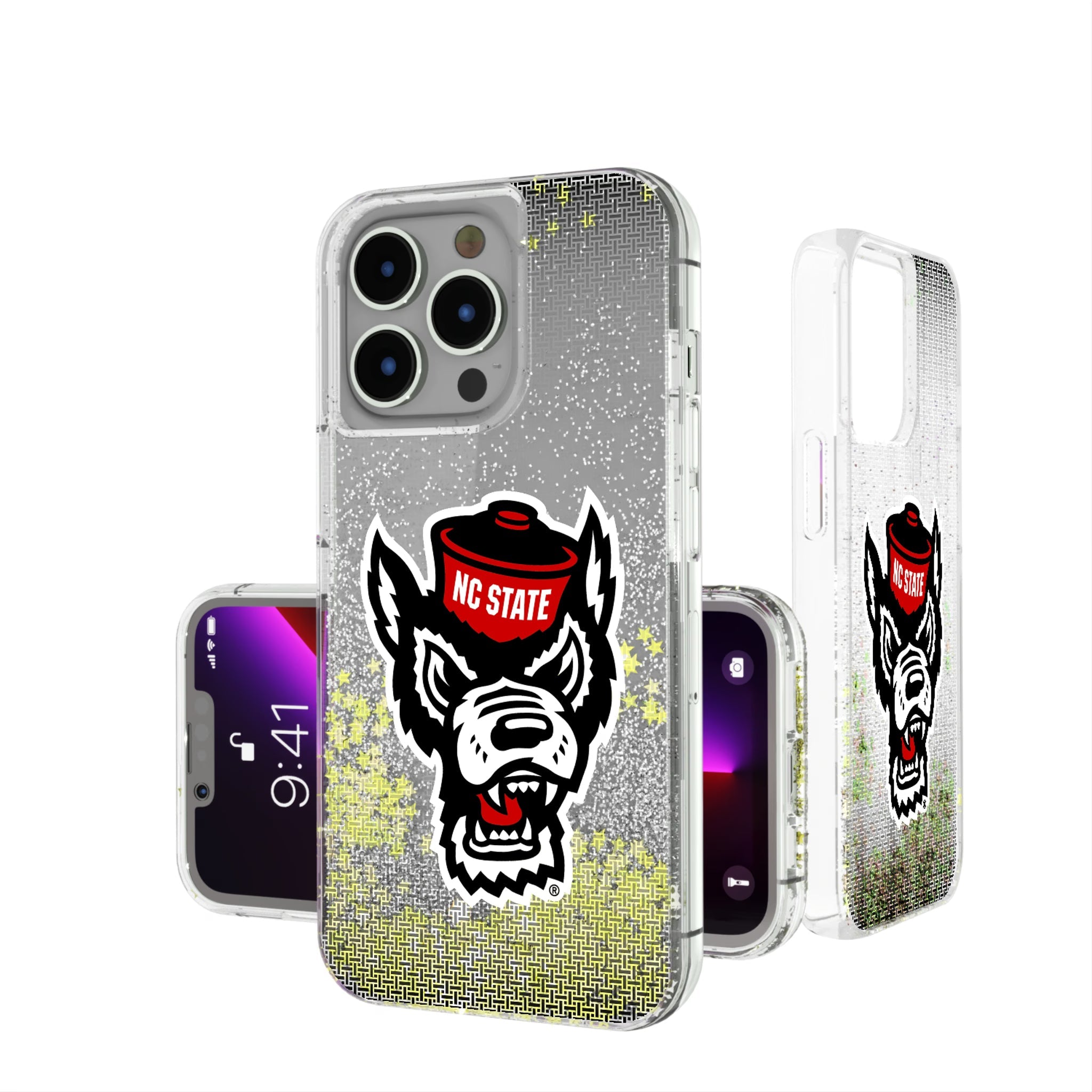 North Carolina State University Wolfpack Linen Glitter Phone Case 4