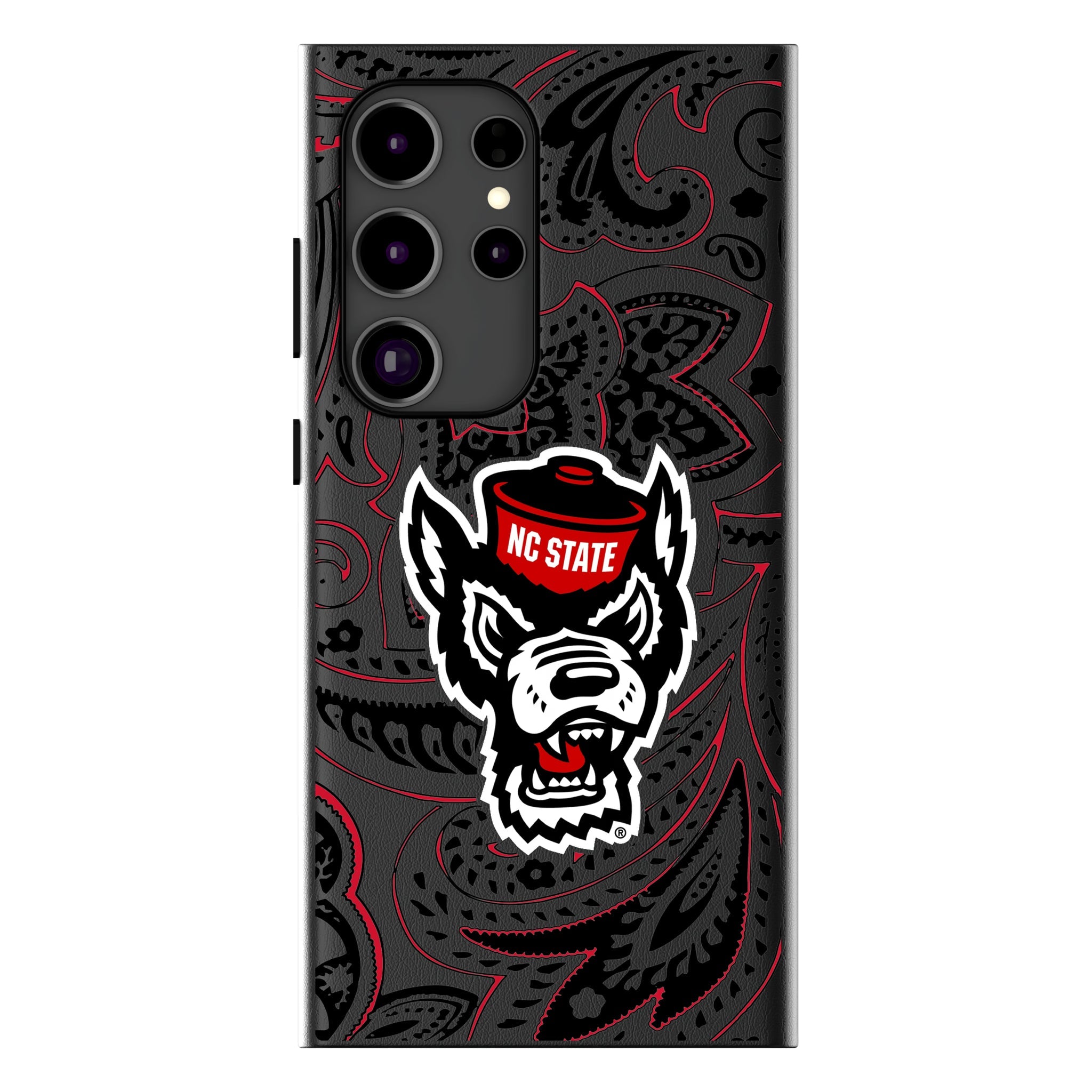 North Carolina State University Wolfpack Paisley MagSafe Compatible Phone Case for Samsung Galaxy 17