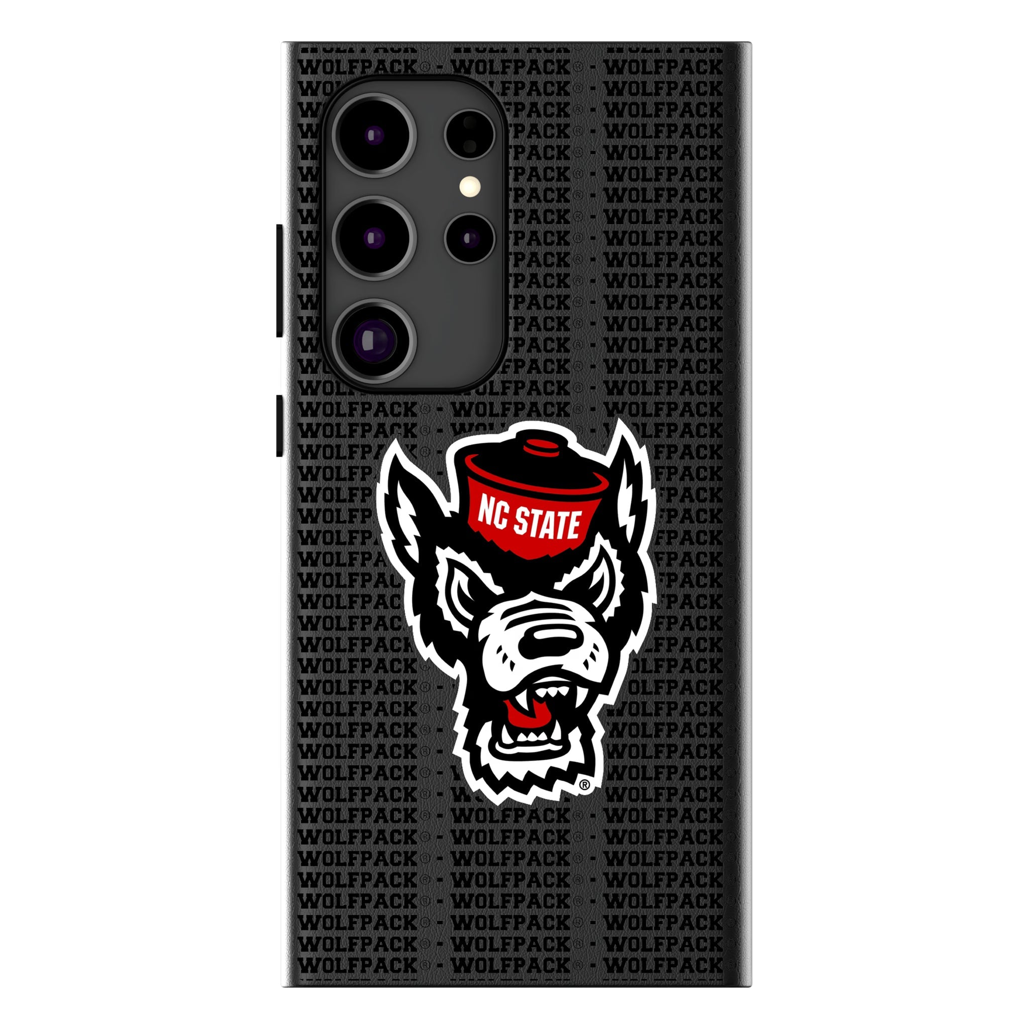 North Carolina State University Wolfpack Text Backdrop MagSafe Compatible Phone Case for Samsung Galaxy 11