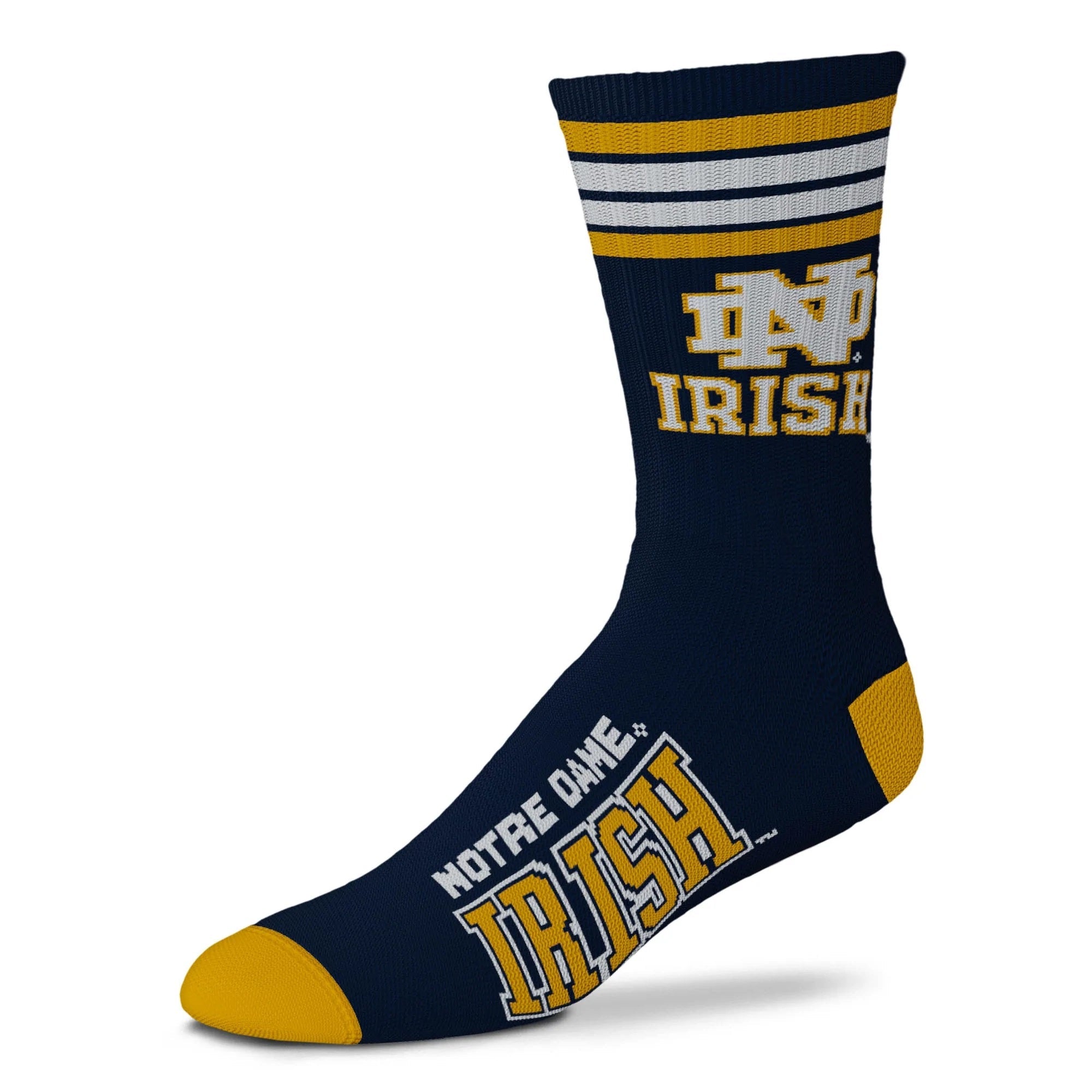 Notre Dame Fighting Irish Men's 4 Stripe Deuce Socks 1