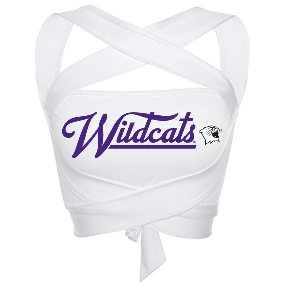 Northwestern Wildcats White Multi Way Bandeau Top | lojobands 4