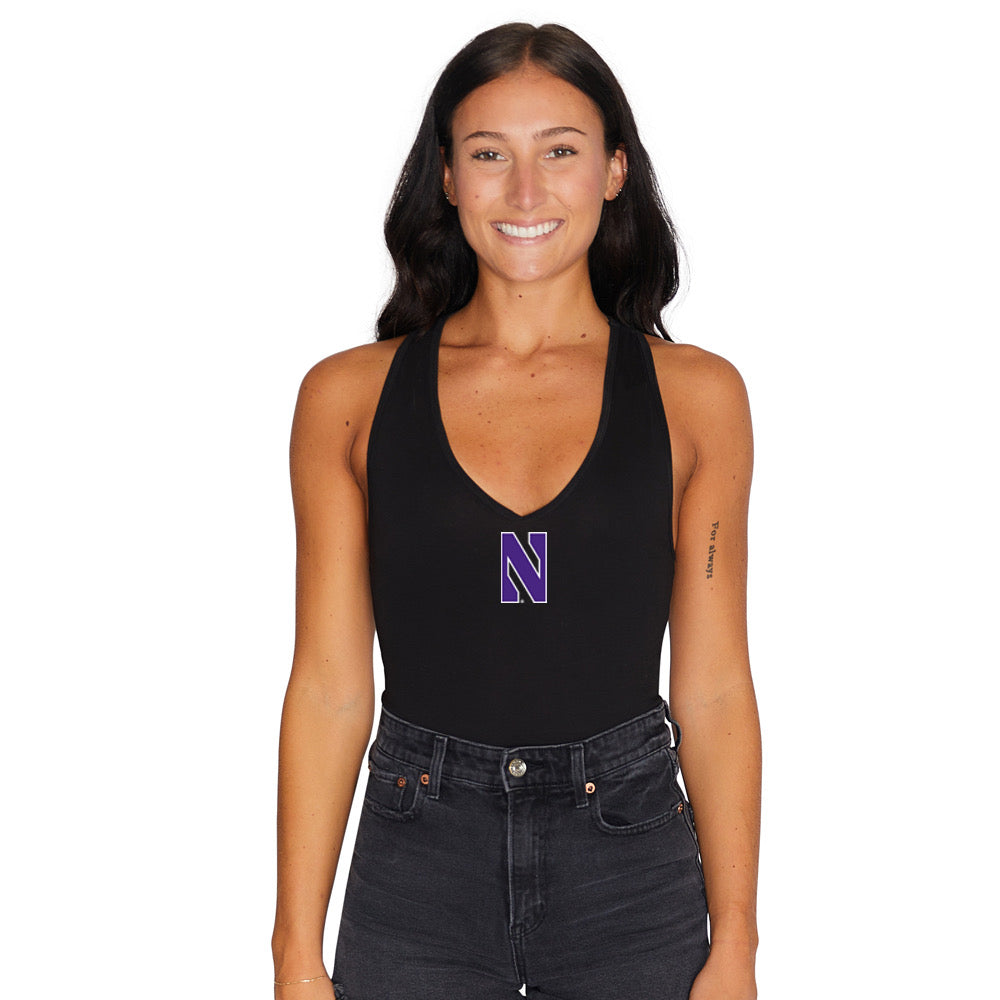 Northwestern Wildcats Black Bodysuit | lojobands