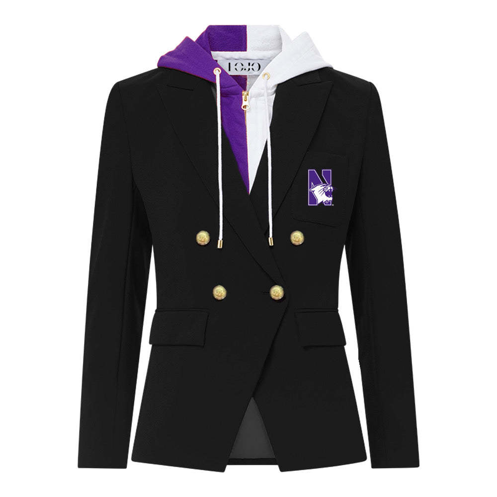 Northwestern Wildcats Hooded Blazer Jacket | lojobands