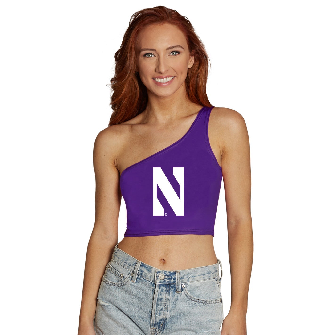 Northwestern Wildcats Purple One Shoulder Top | lojobands