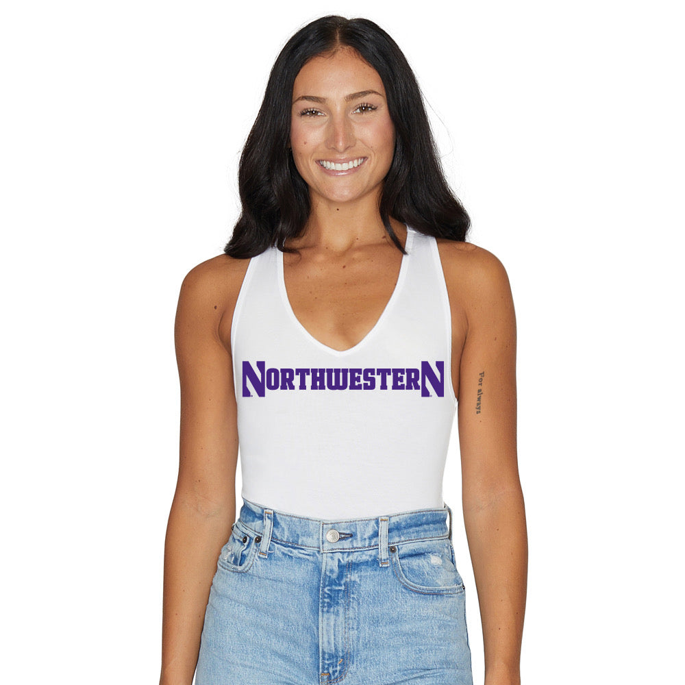 Northwestern Wildcats White Bodysuit | lojobands
