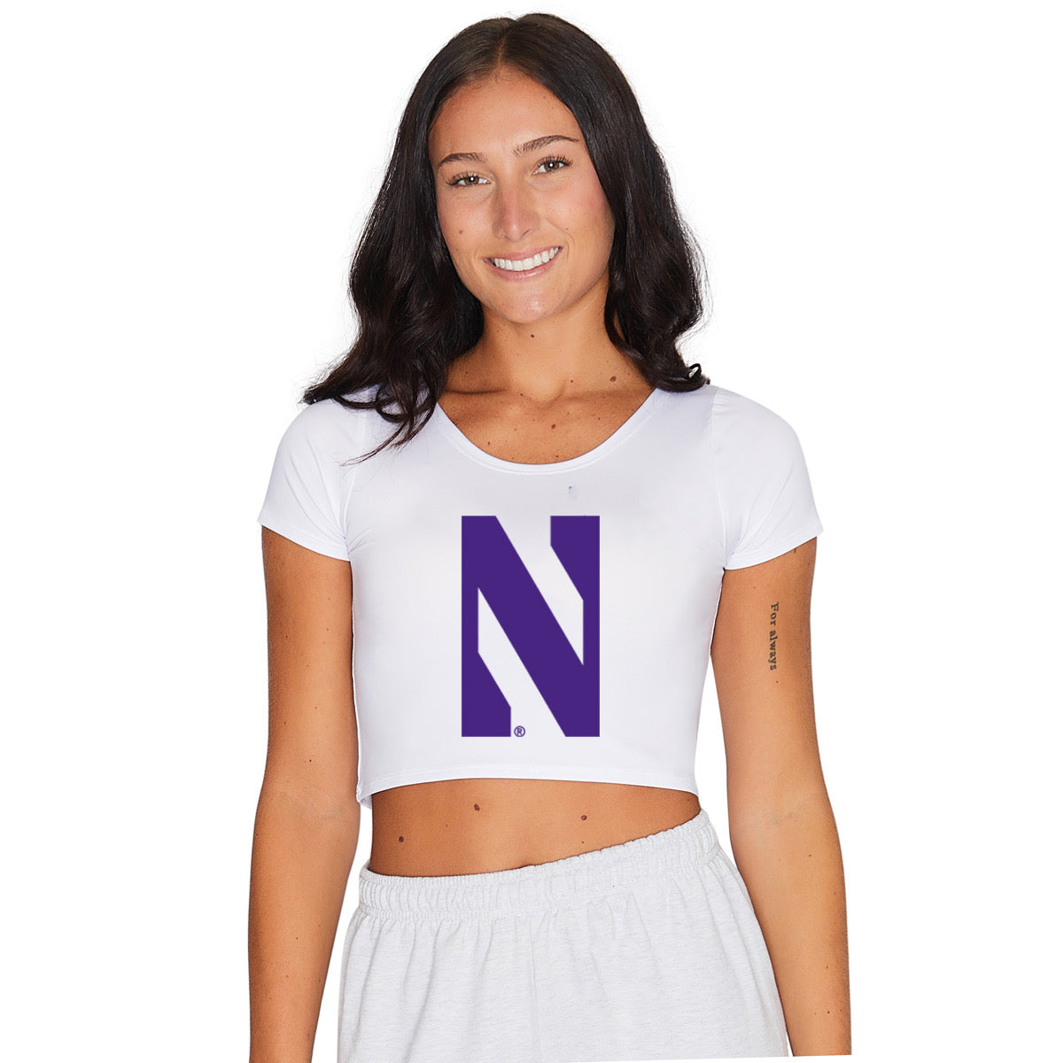 Northwestern Wildcats White Babydoll Tee | lojobands
