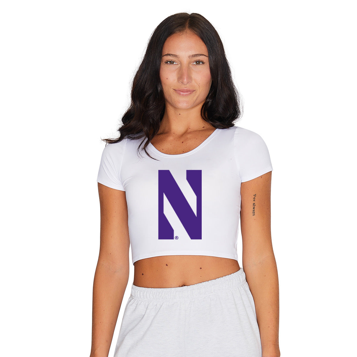 Northwestern Wildcats White Babydoll Tee | lojobands