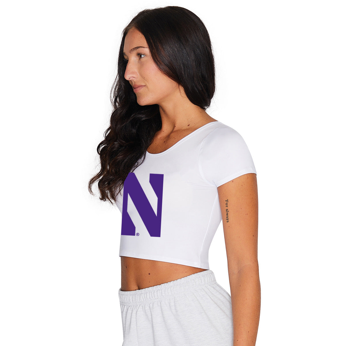 Northwestern Wildcats White Babydoll Tee | lojobands 3