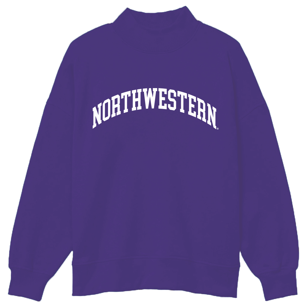 Northwestern Mock Neck Sweatshirt | lojobands