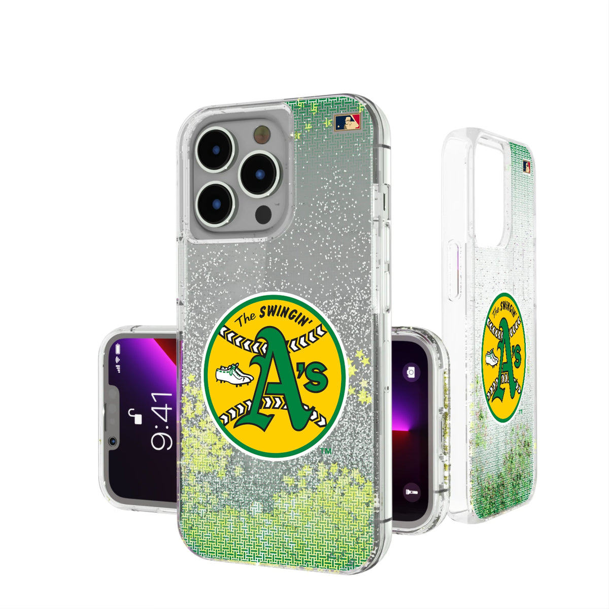 Oakland As 1971-1981 - Cooperstown Collection Linen Glitter Phone Case 5