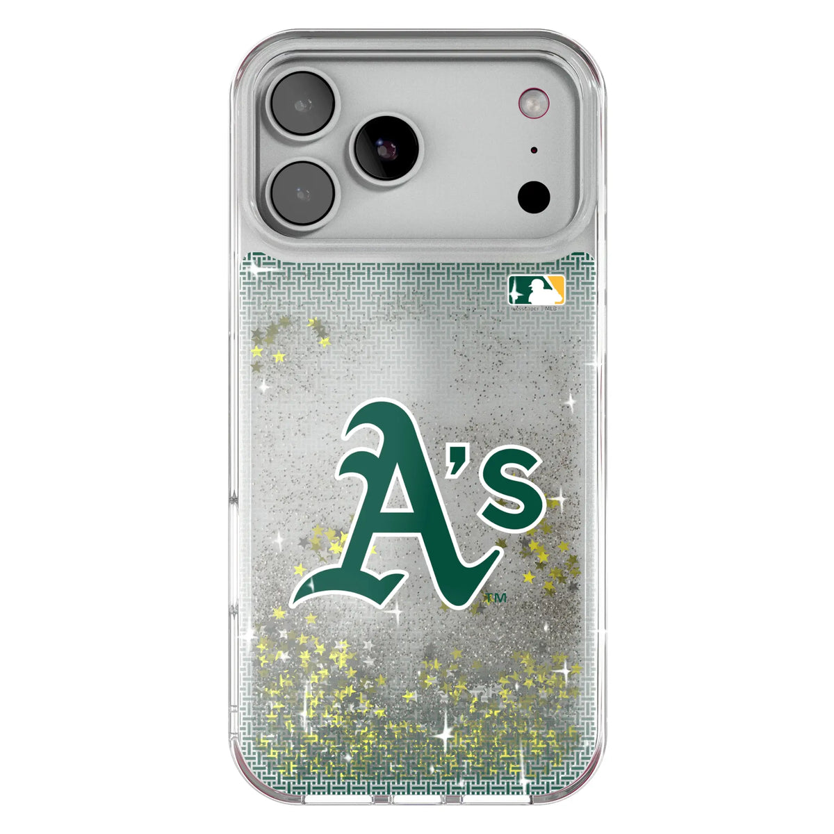 Oakland Athletics Linen Glitter Phone Case for Apple iPhone 17