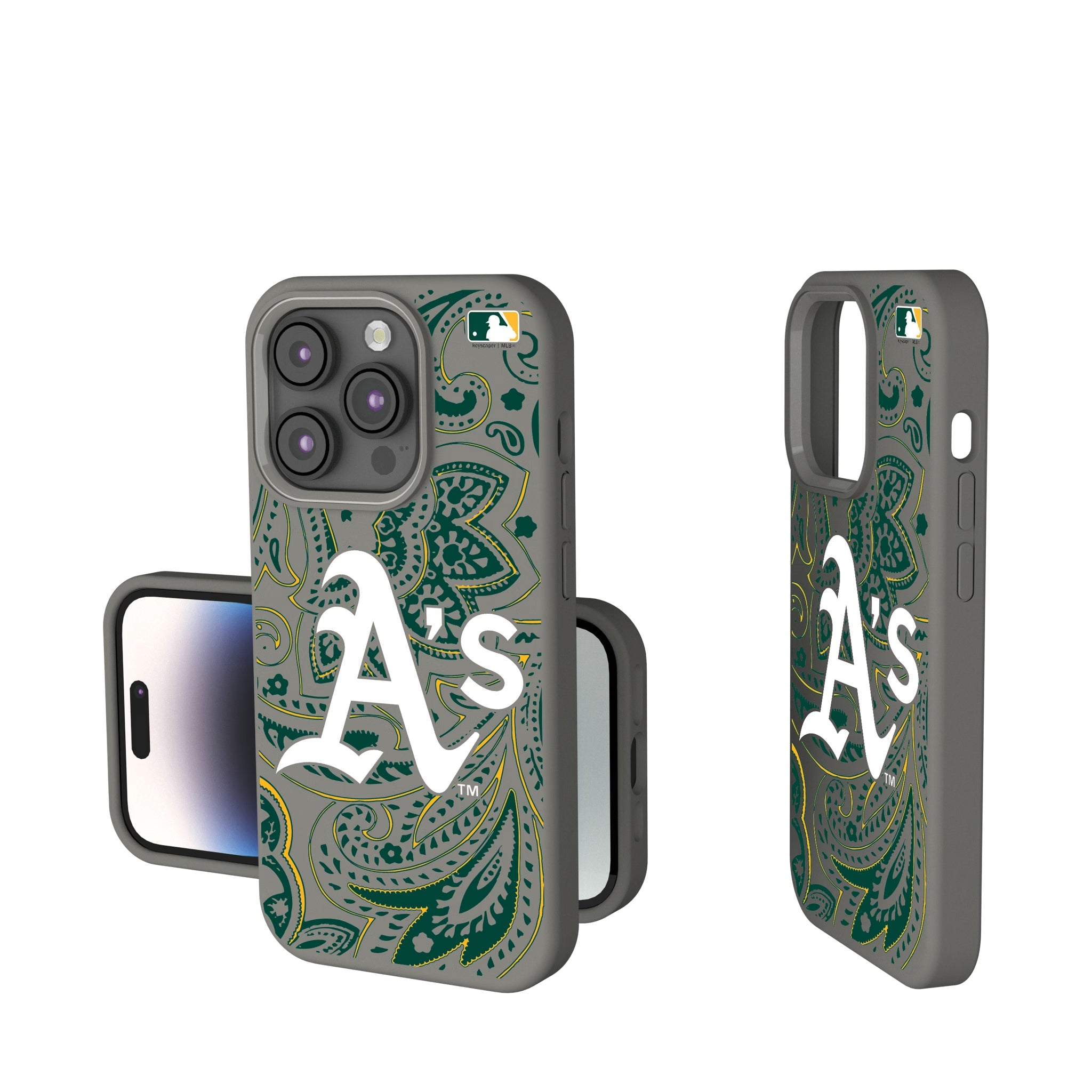 Oakland Athletics Paisley Soft Touch Phone Case for Apple iPhone 9