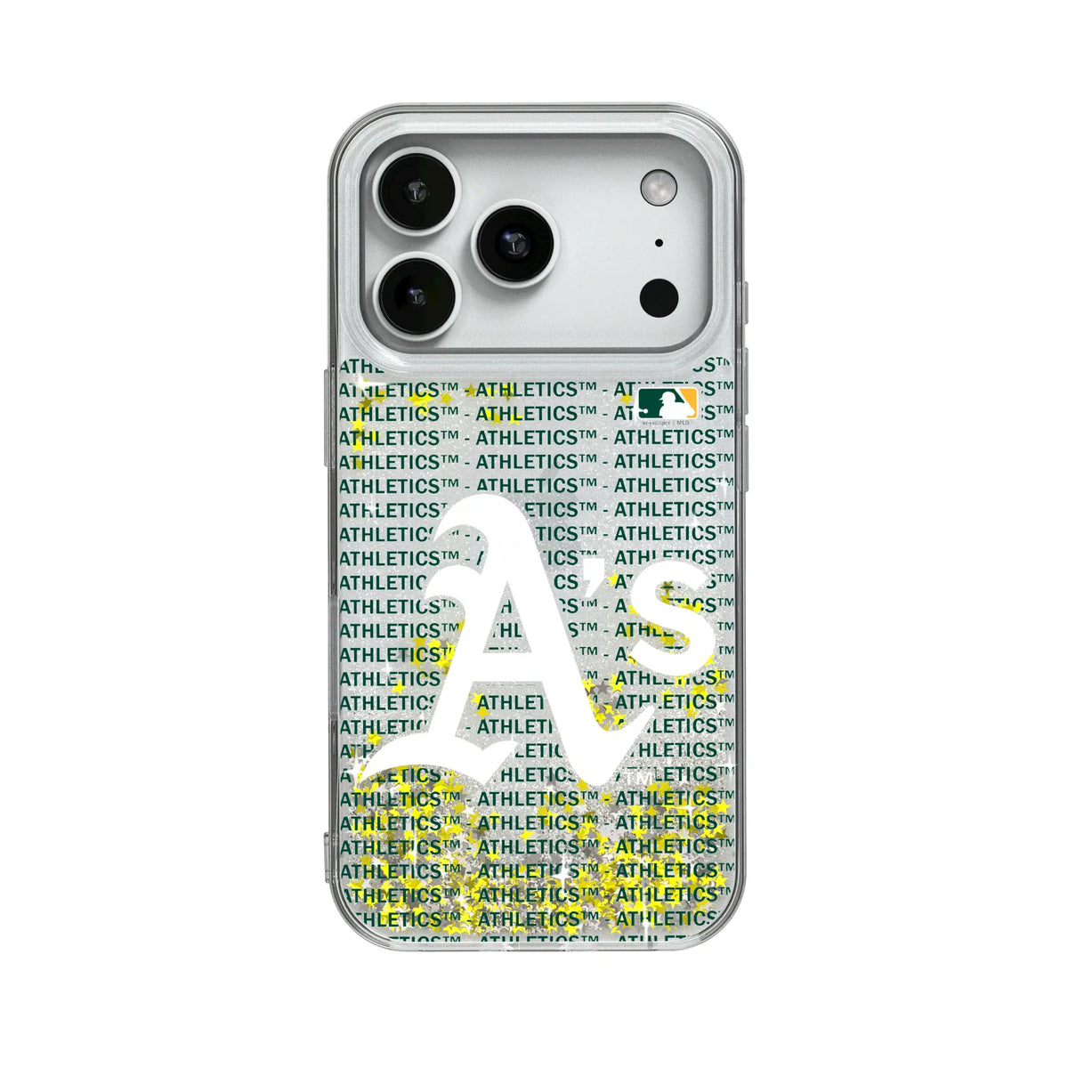 Oakland Athletics Text Backdrop Glitter Phone Case for Apple iPhone 18