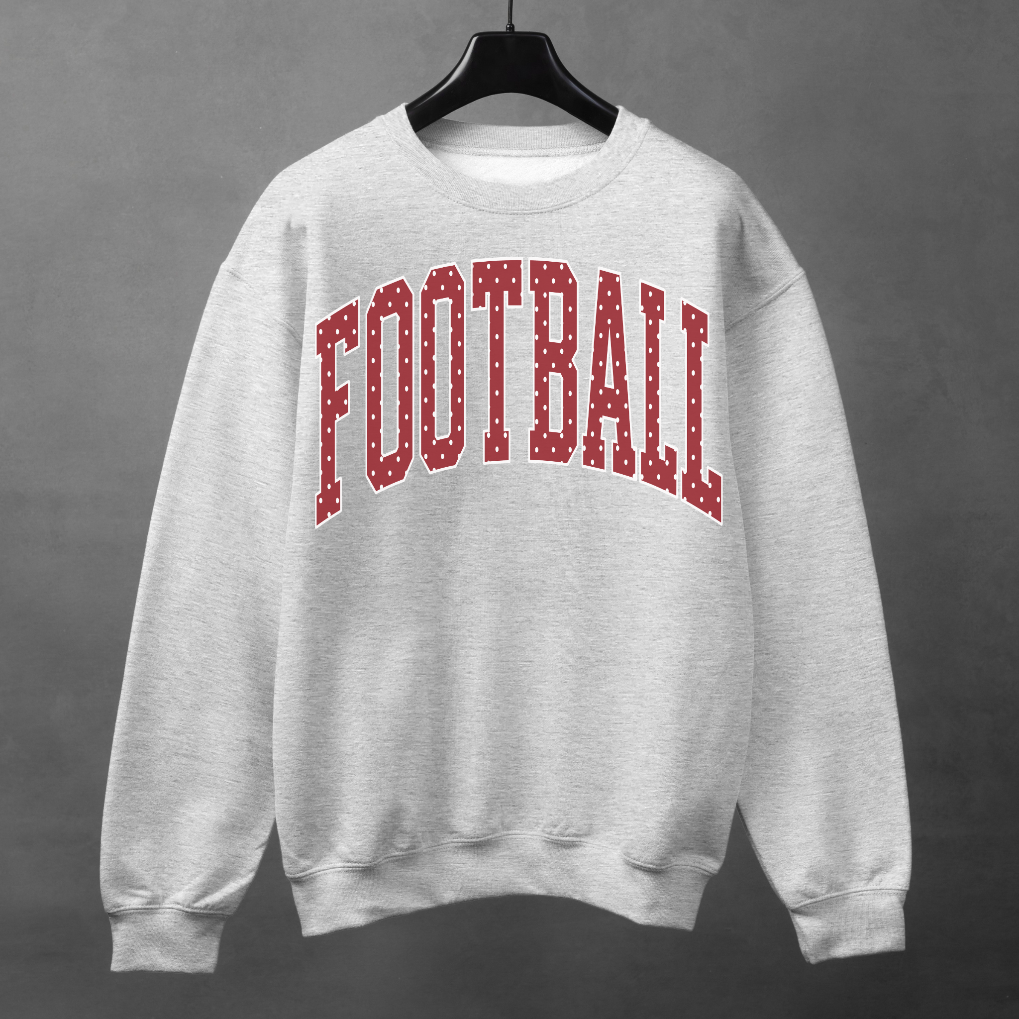 Football Polka Dot Sweatshirt | Custom Team Color Game Day Crewneck 8