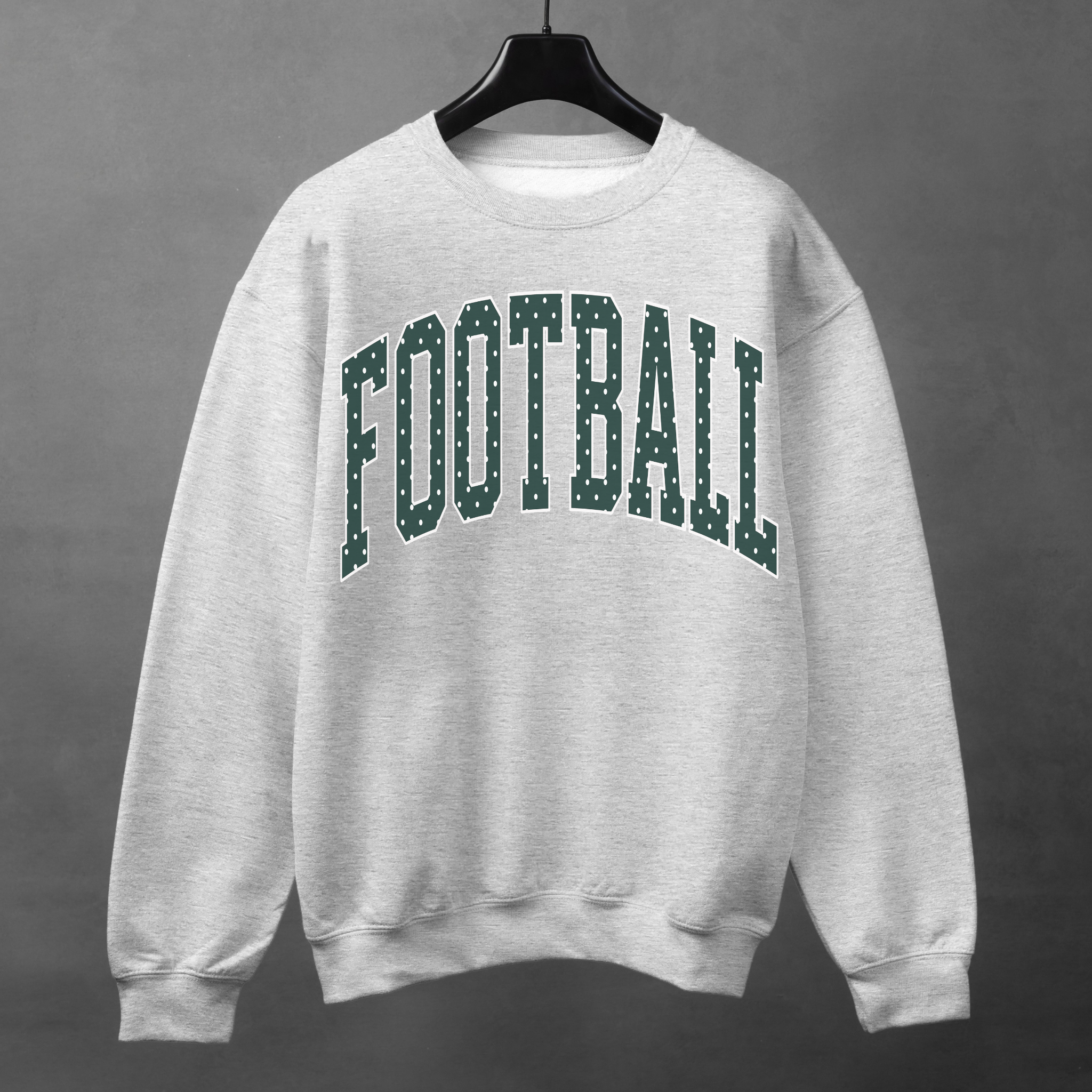 Football Polka Dot Sweatshirt | Custom Team Color Game Day Crewneck 3