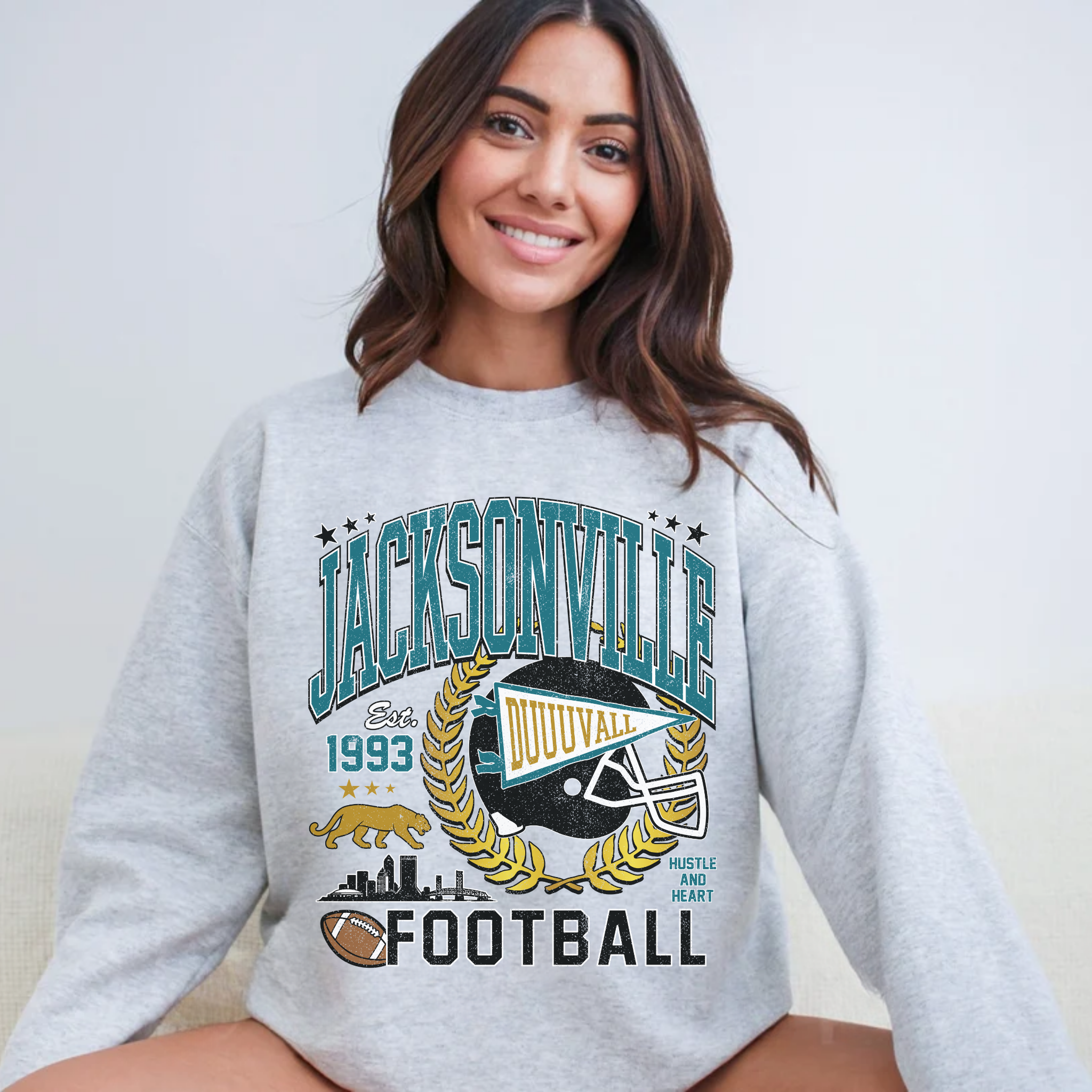 Jacksonville Football Sweatshirt | Duval Game Day Crewneck 1