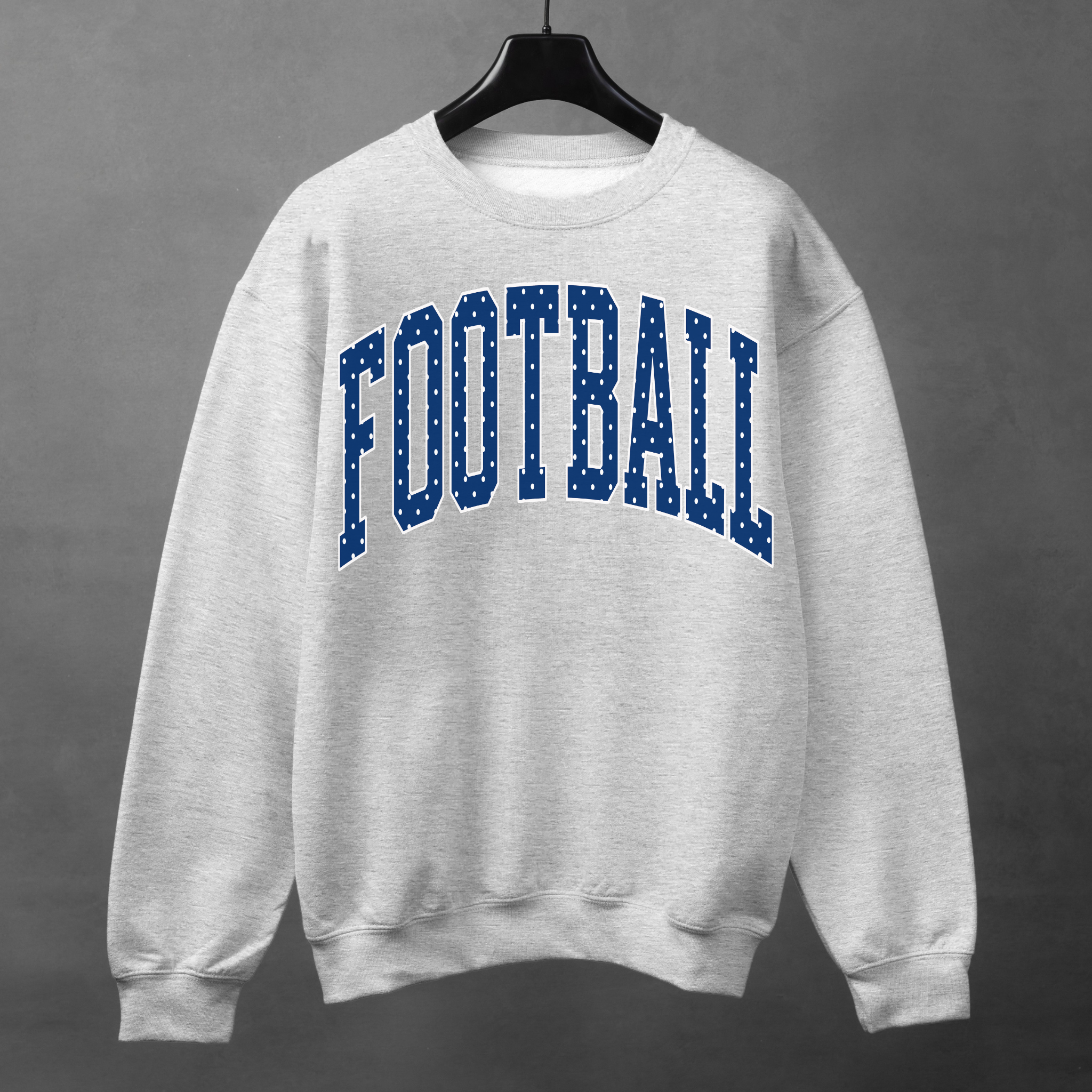 Football Polka Dot Sweatshirt | Custom Team Color Game Day Crewneck 7