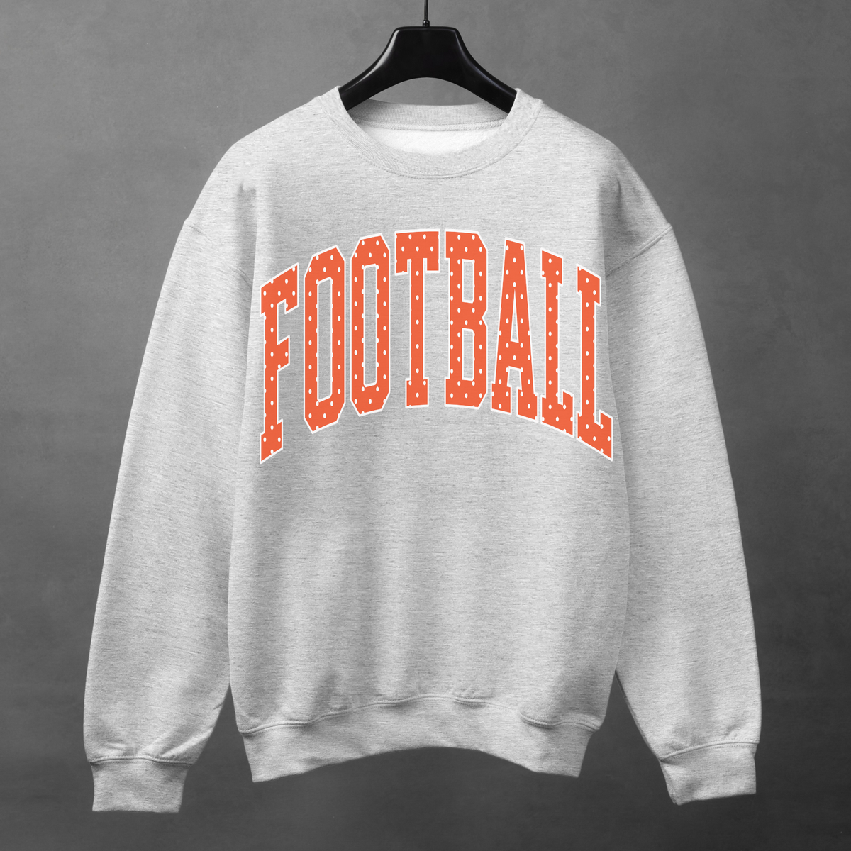 Football Polka Dot Sweatshirt | Custom Team Color Game Day Crewneck 6