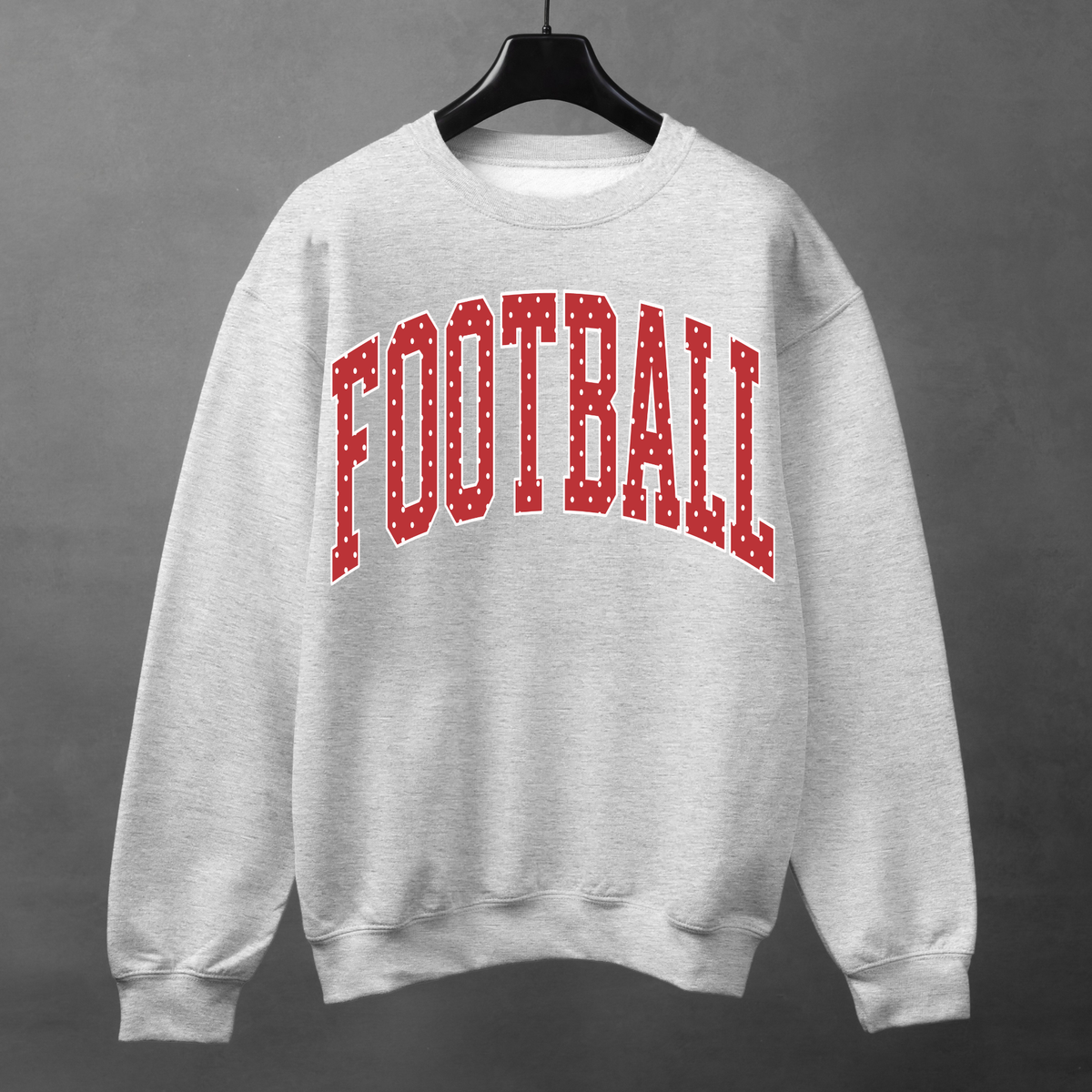 Football Polka Dot Sweatshirt | Custom Team Color Game Day Crewneck 5