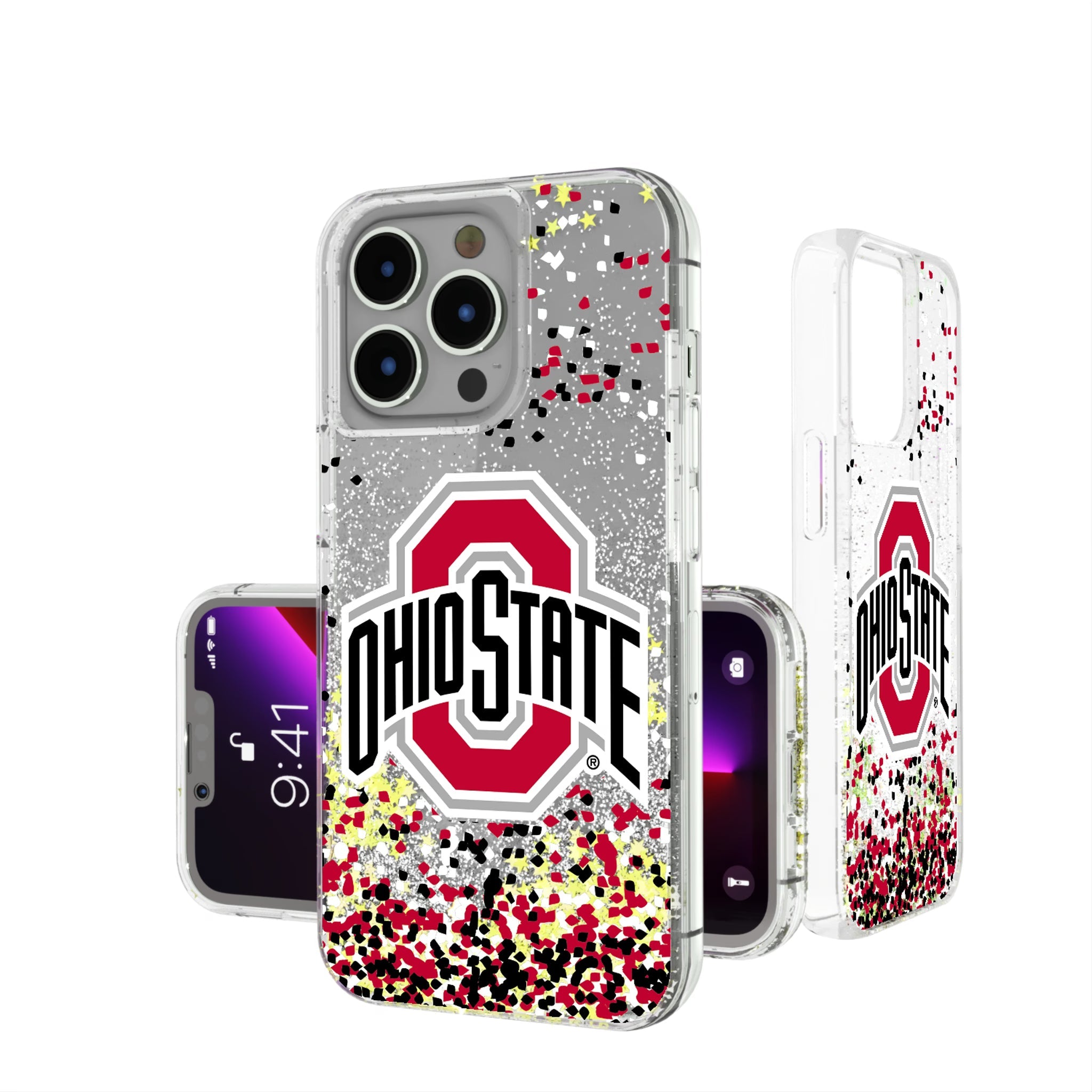 Ohio State University Buckeyes Confetti Glitter Phone Case 5