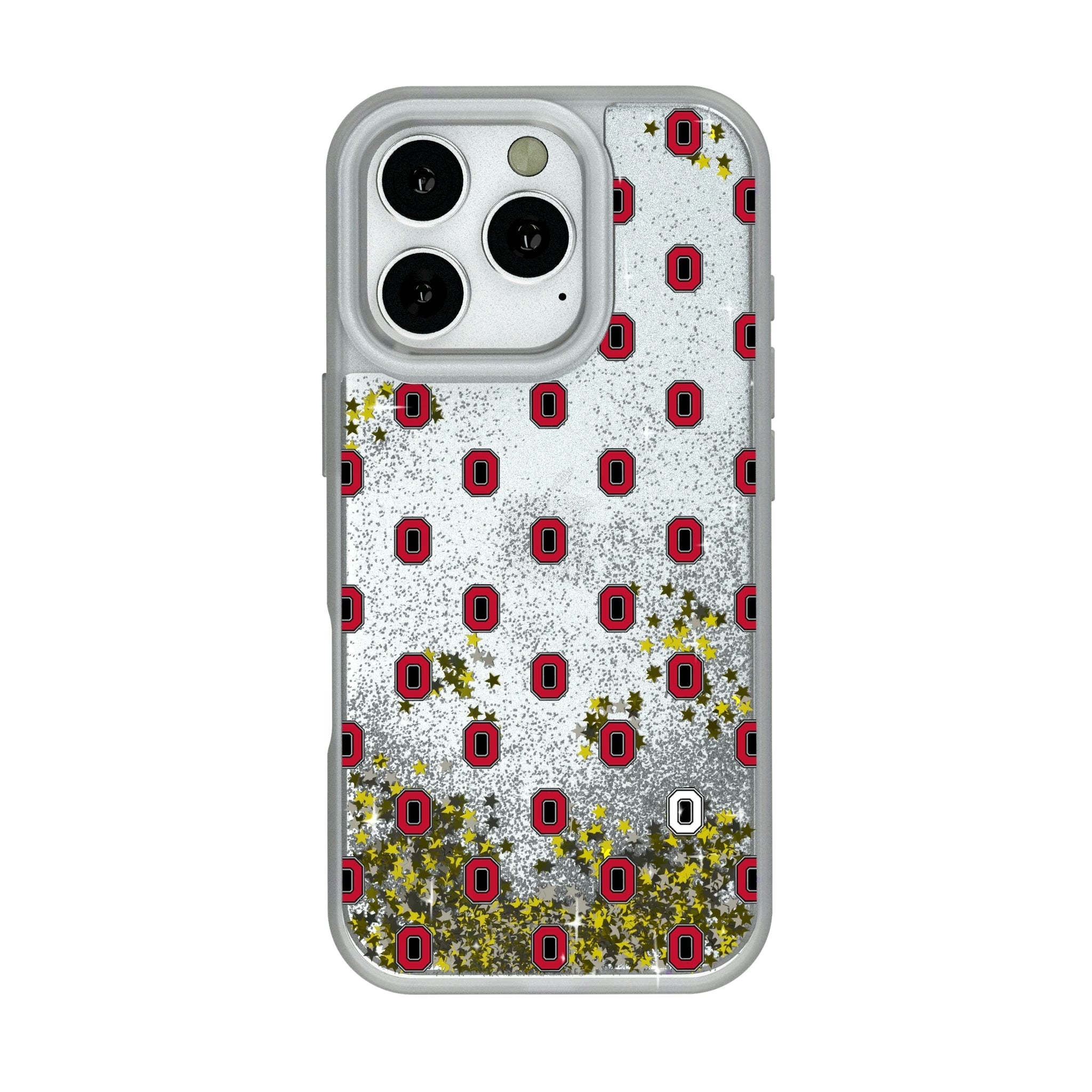 Ohio State University Buckeyes Fashion Pattern Glitter Phone Case for Apple iPhone