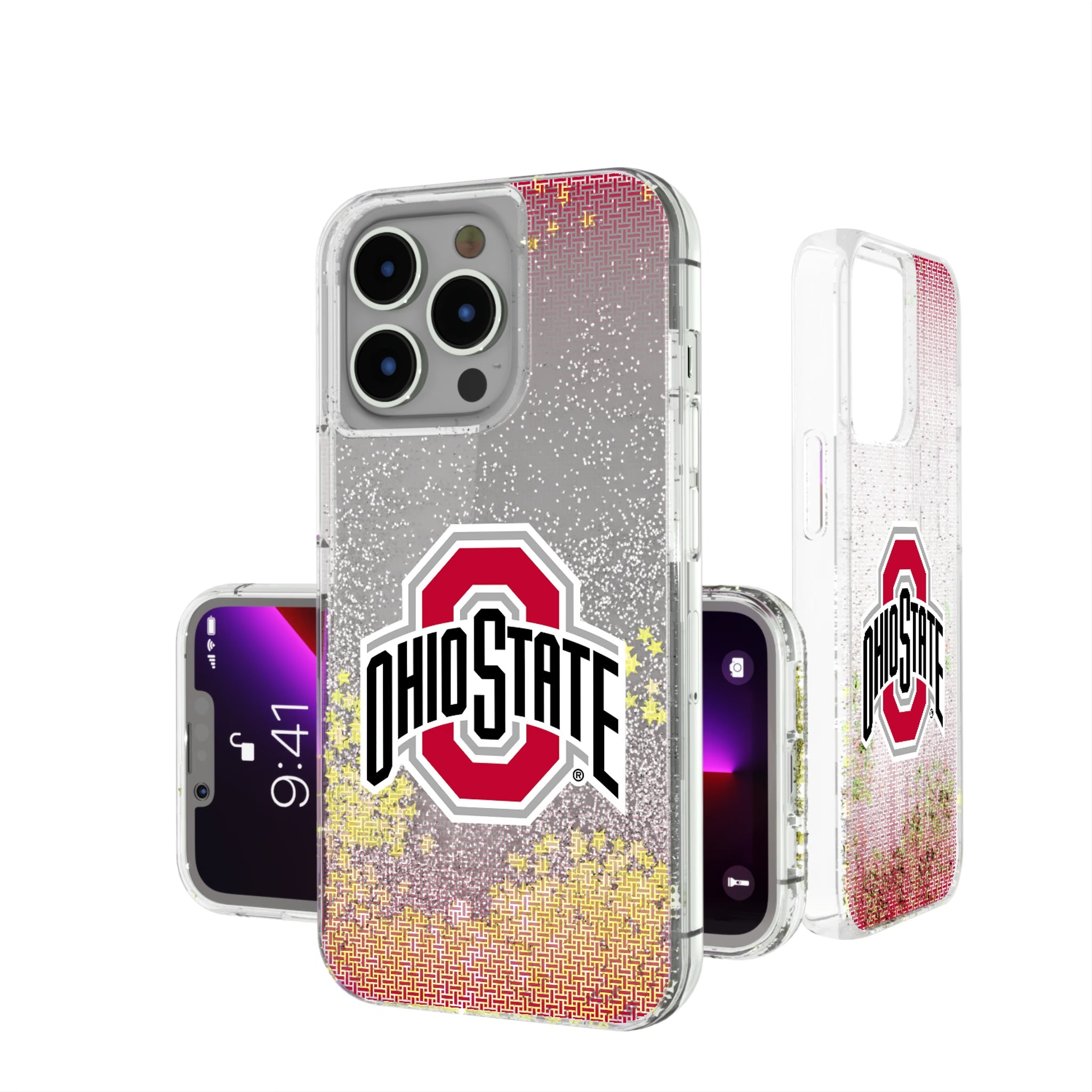Ohio State University Buckeyes Linen Glitter Phone Case 8