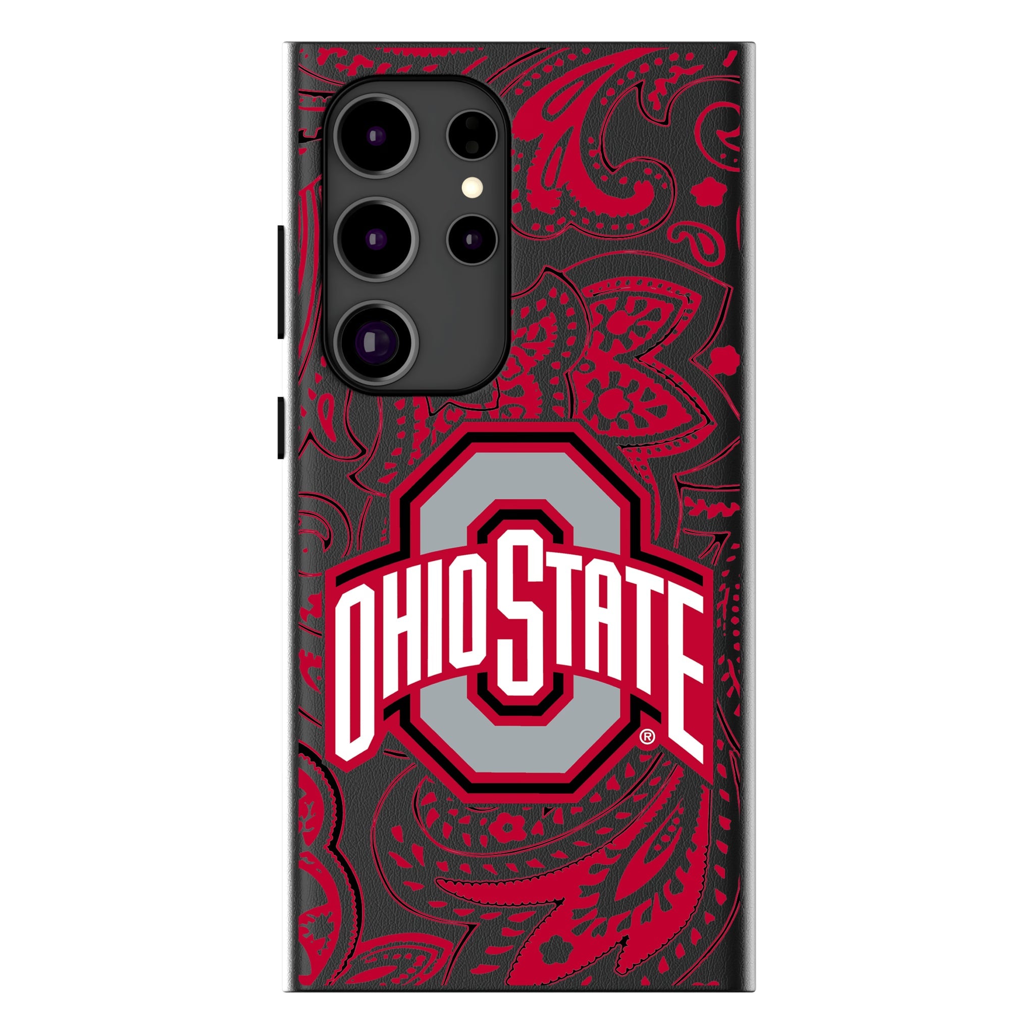 Ohio State University Buckeyes Paisley MagSafe Compatible Phone Case for Samsung Galaxy 14