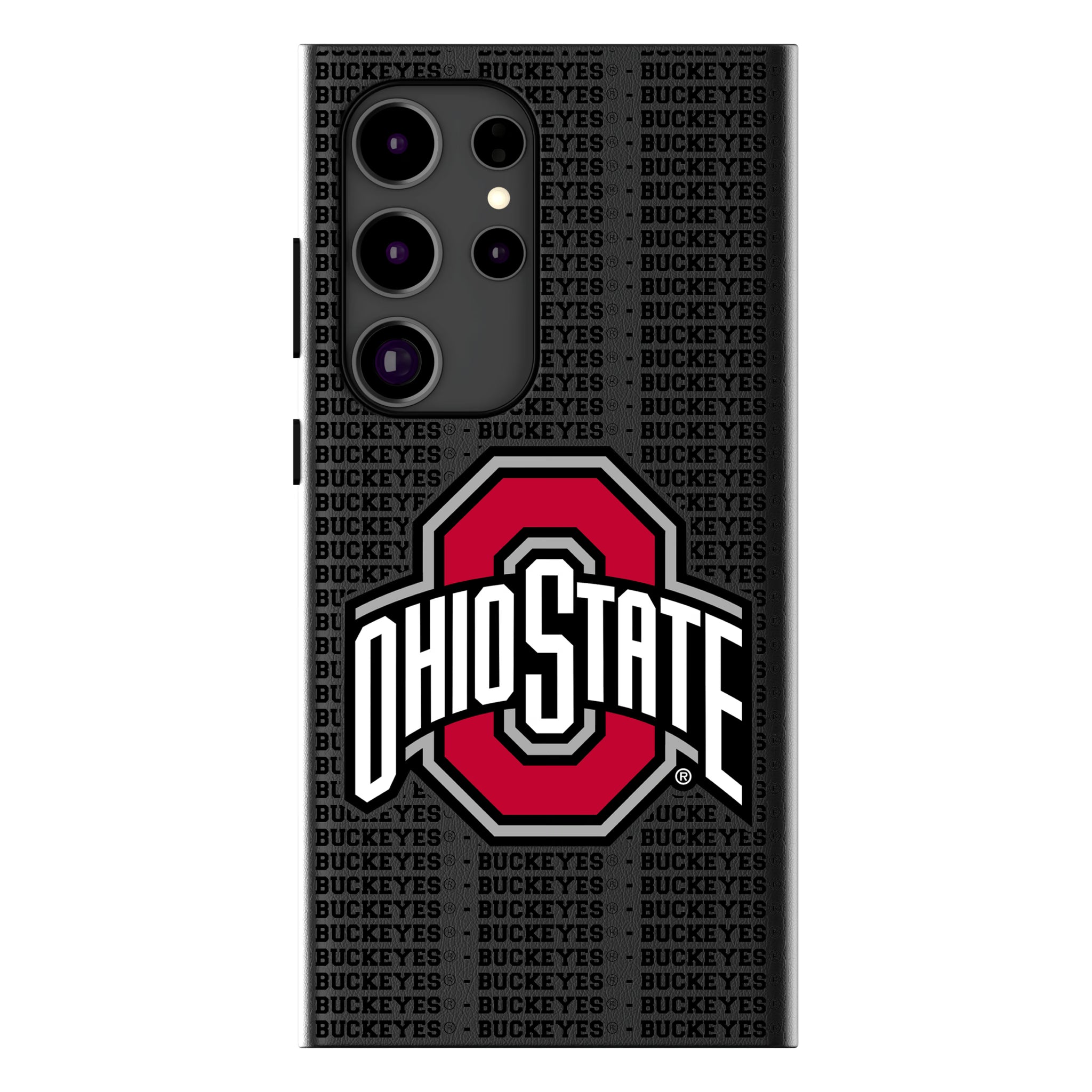Ohio State University Buckeyes Text Backdrop MagSafe Compatible Phone Case for Samsung Galaxy 13